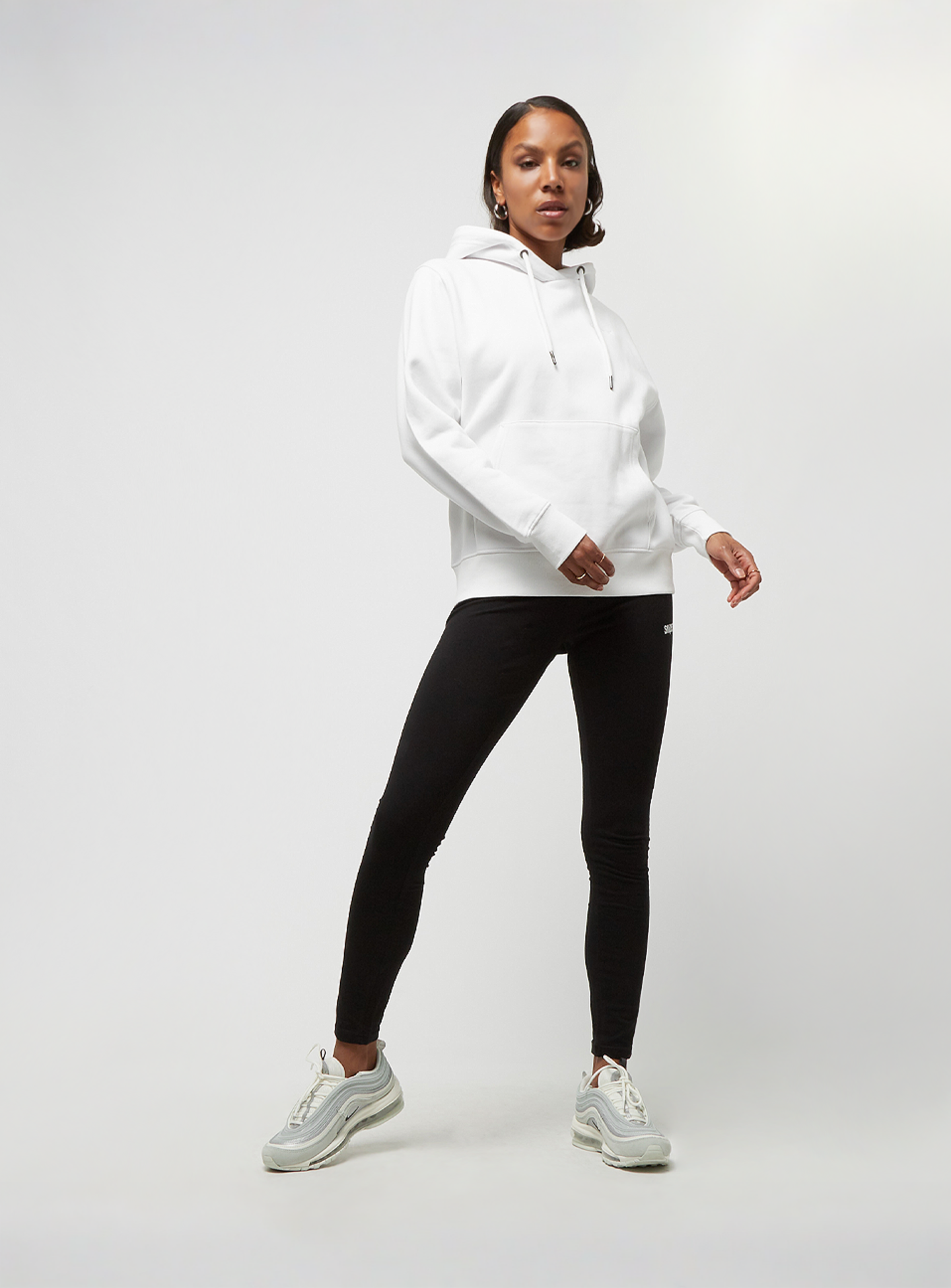 SNIPES, Small Logo Essential Hoodie, white, Image 4 of 4