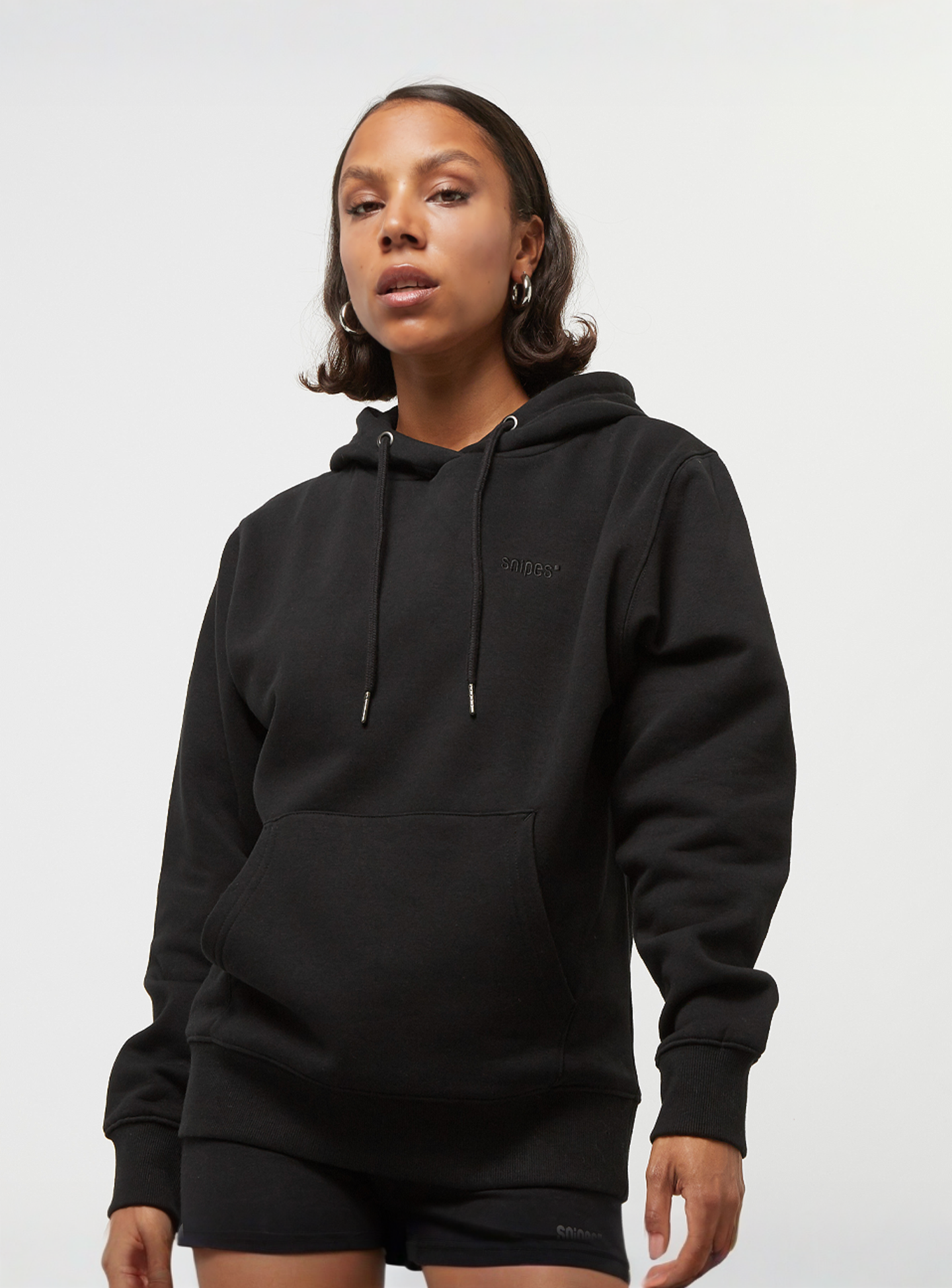 SNIPES, Small Logo Essential Hoodie, black, Image 1 of 4