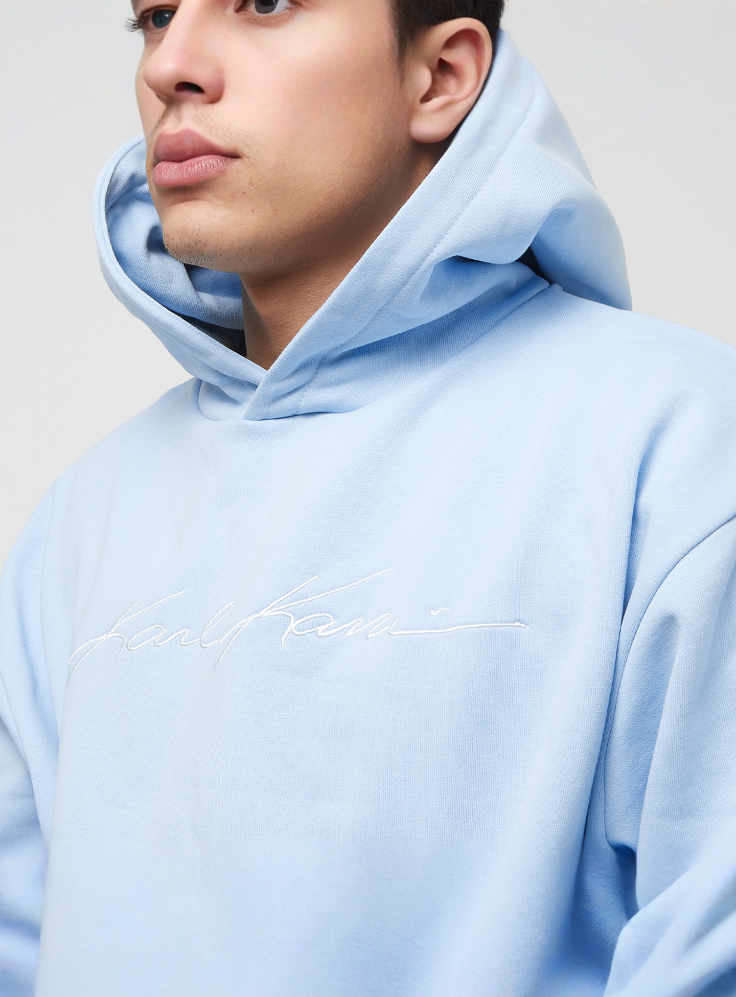 Karl Kani, Autograph Heavy Sweat Oversized Hoodie, blue, Image 3 of 4