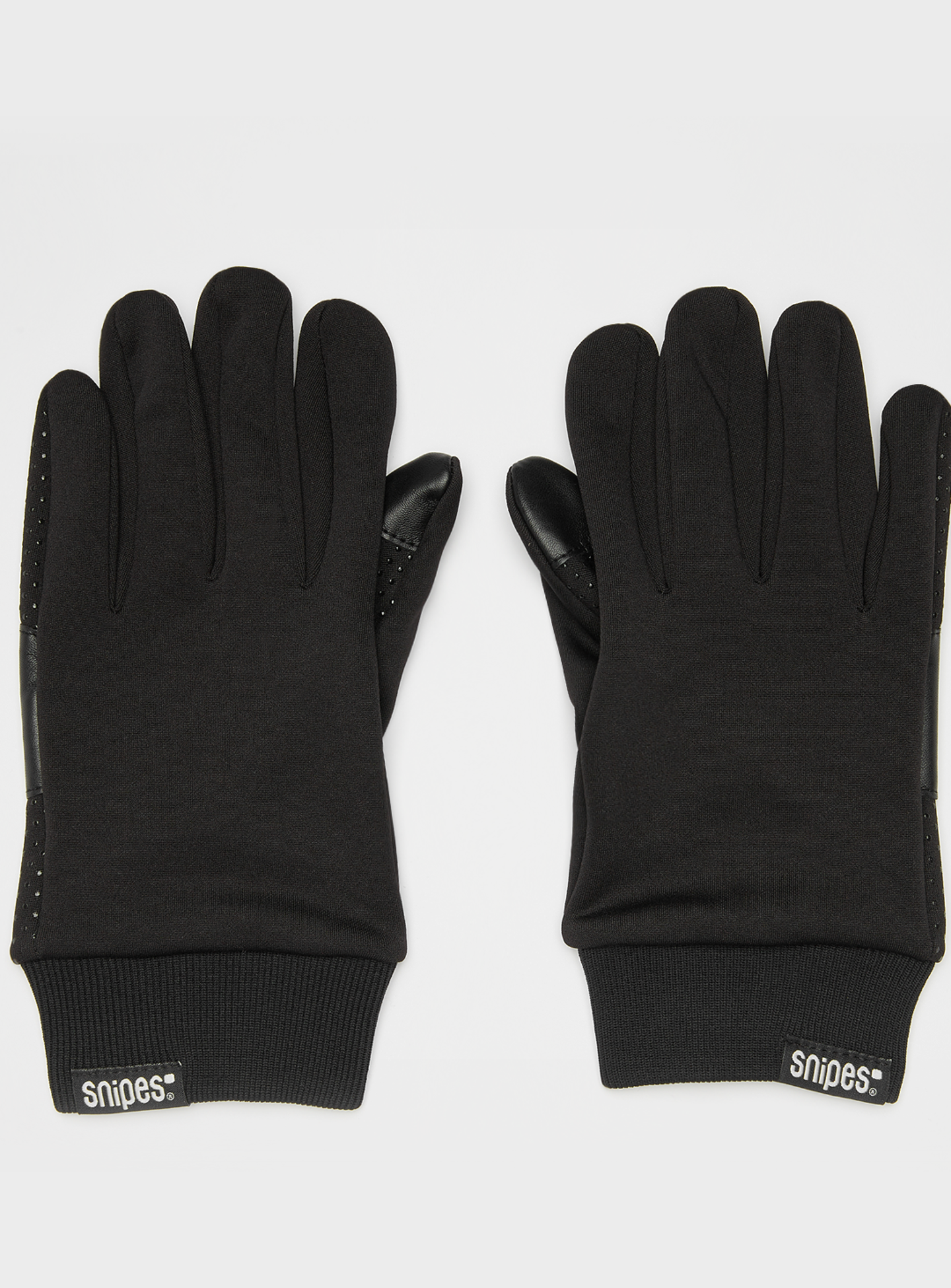SNIPES, Woven Flag Label Basic Logo Tech Fleece Gloves, black, Image 1 of 3