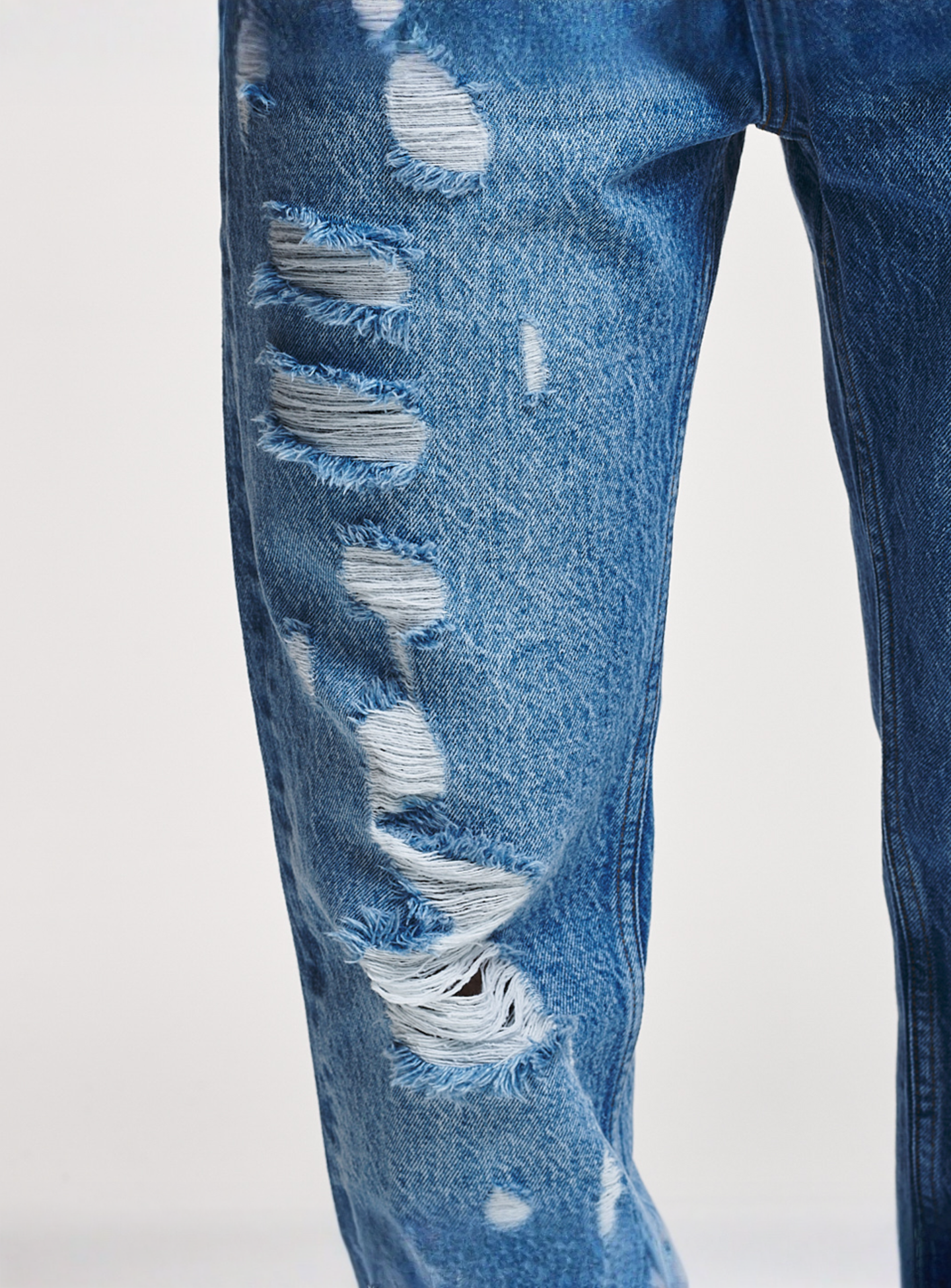 2Y STUDIOS, Firio Destroyed Straight Jeans, blue, Image 3 of 4