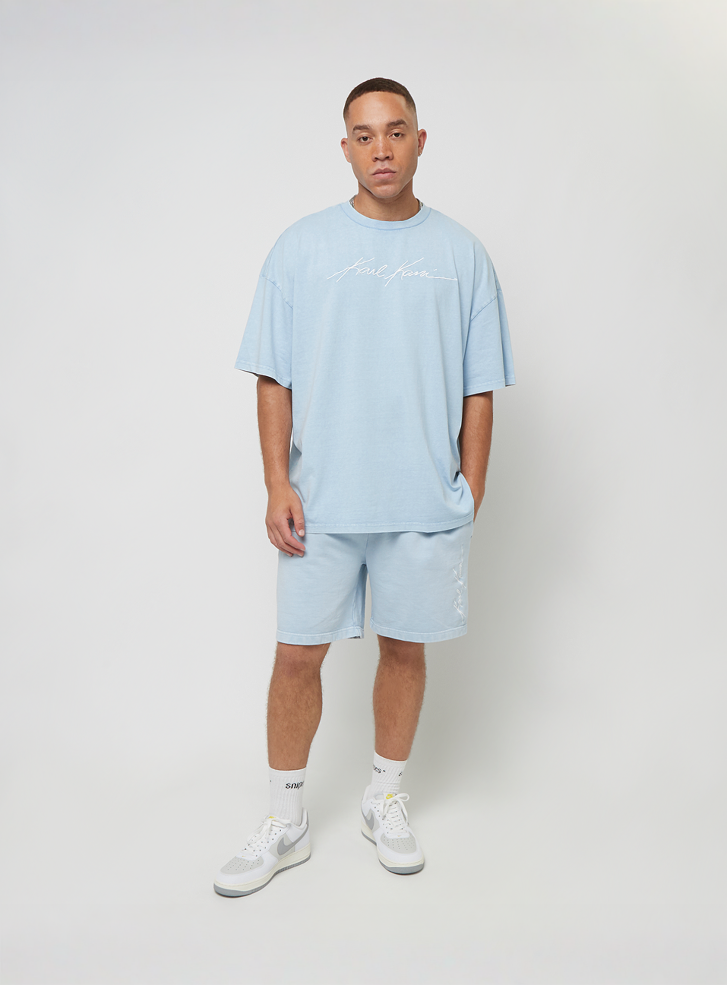 Karl Kani, Autograph Washed Boxy Tee, blue, Image 4 of 4
