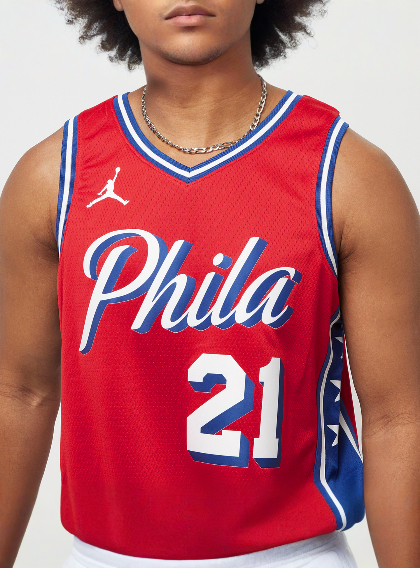 Nike, NBA Dri-FIT Swingman Jersey Philadelphia 76ers - Joel Embiid, red, Image 3 of 8