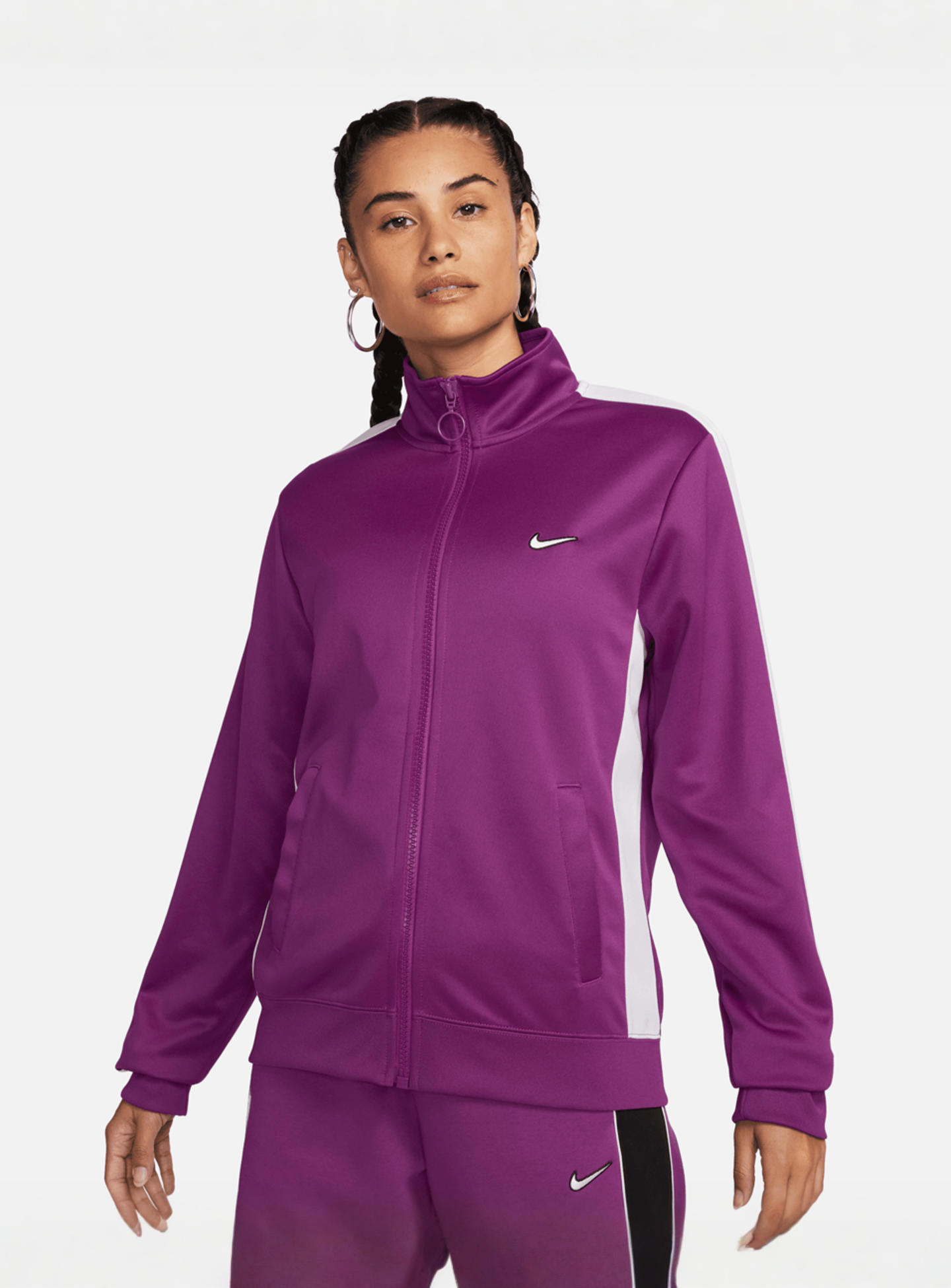Nike, Sportswear Poly-Knit Jacket Swoosh, purple, Image 1 of 5