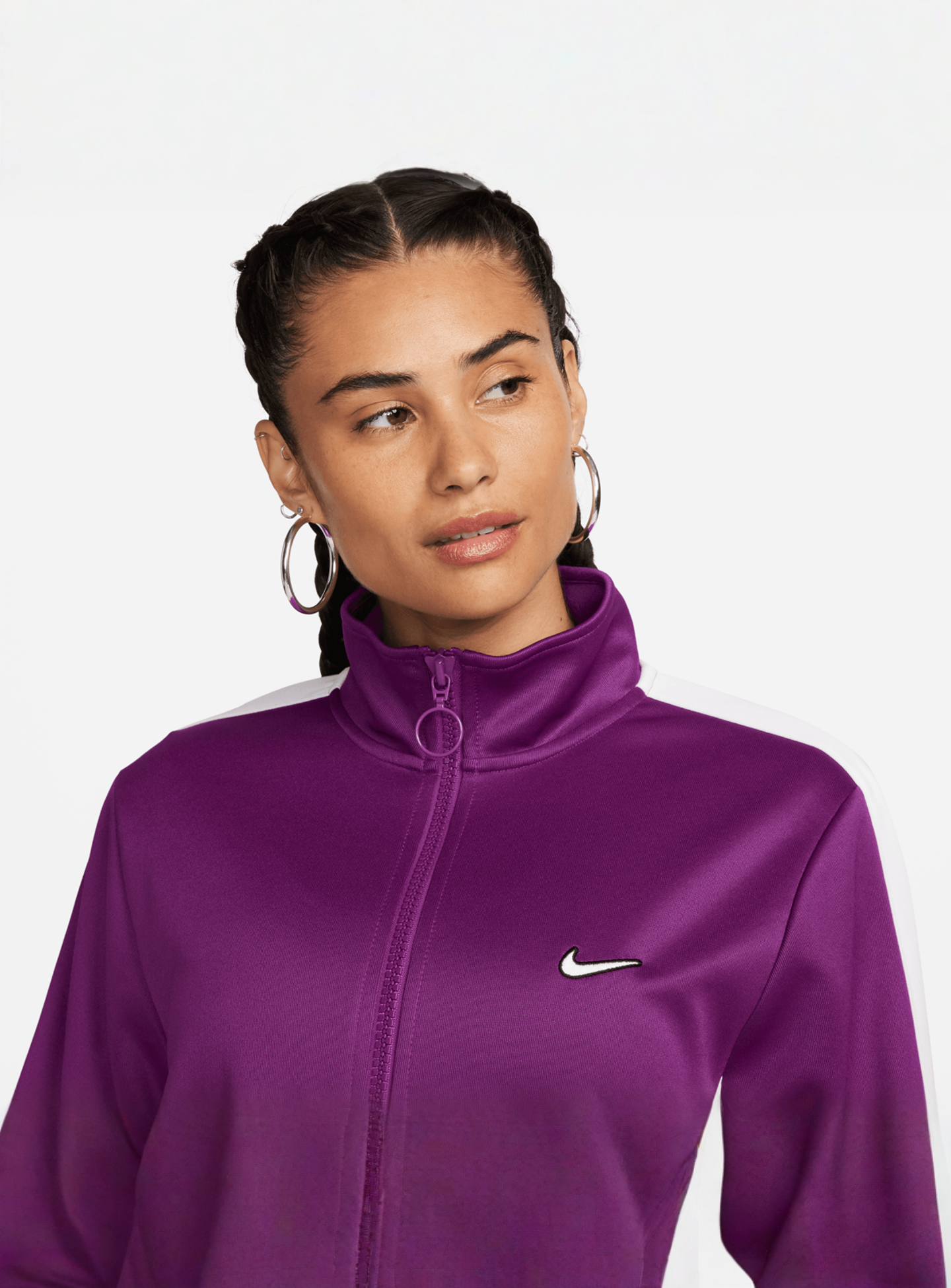 Nike, Sportswear Poly-Knit Jacket Swoosh, purple, Image 3 of 5