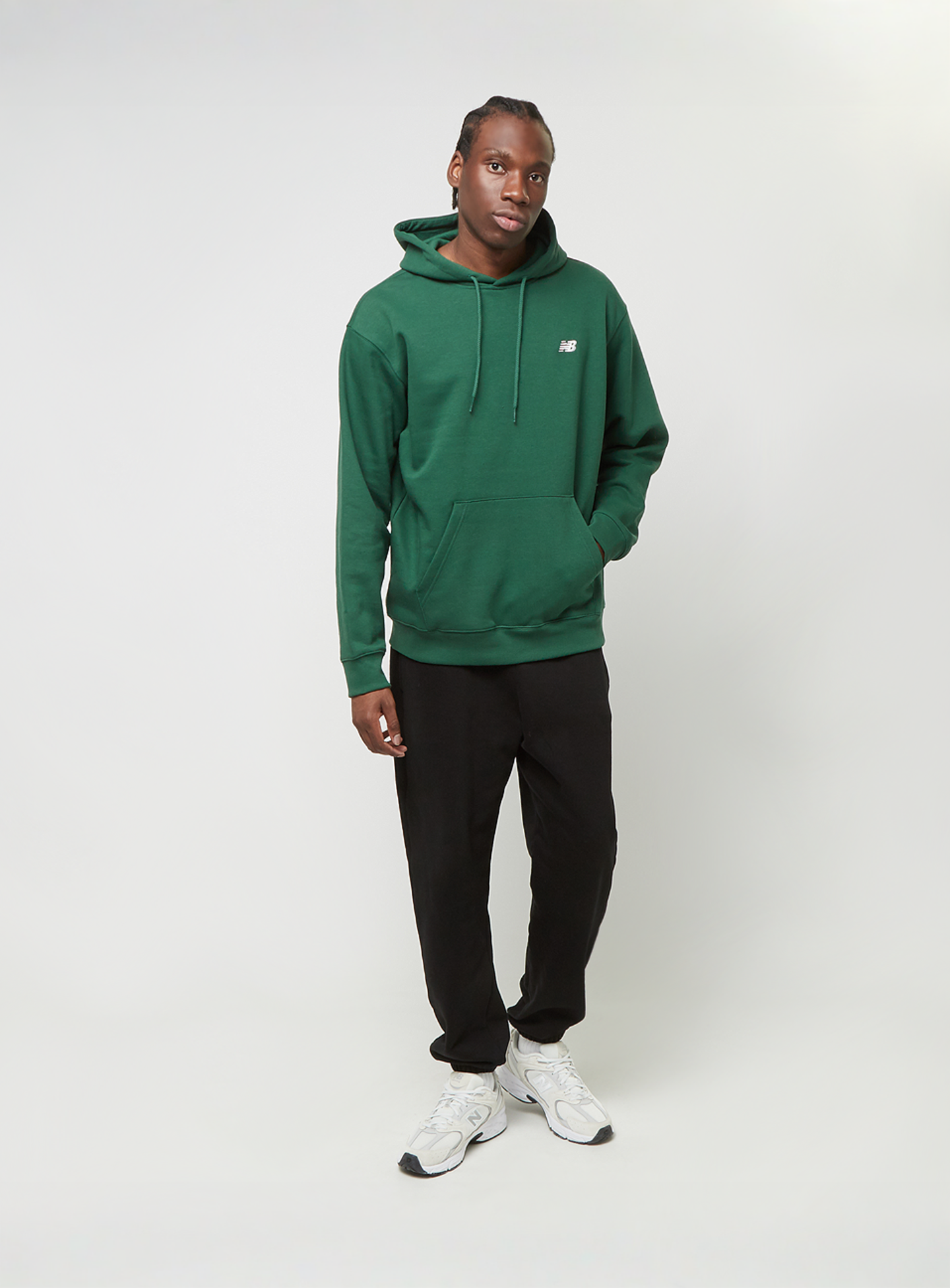 New Balance, Small Logo Brushed Hoodie, green, Image 4 of 4