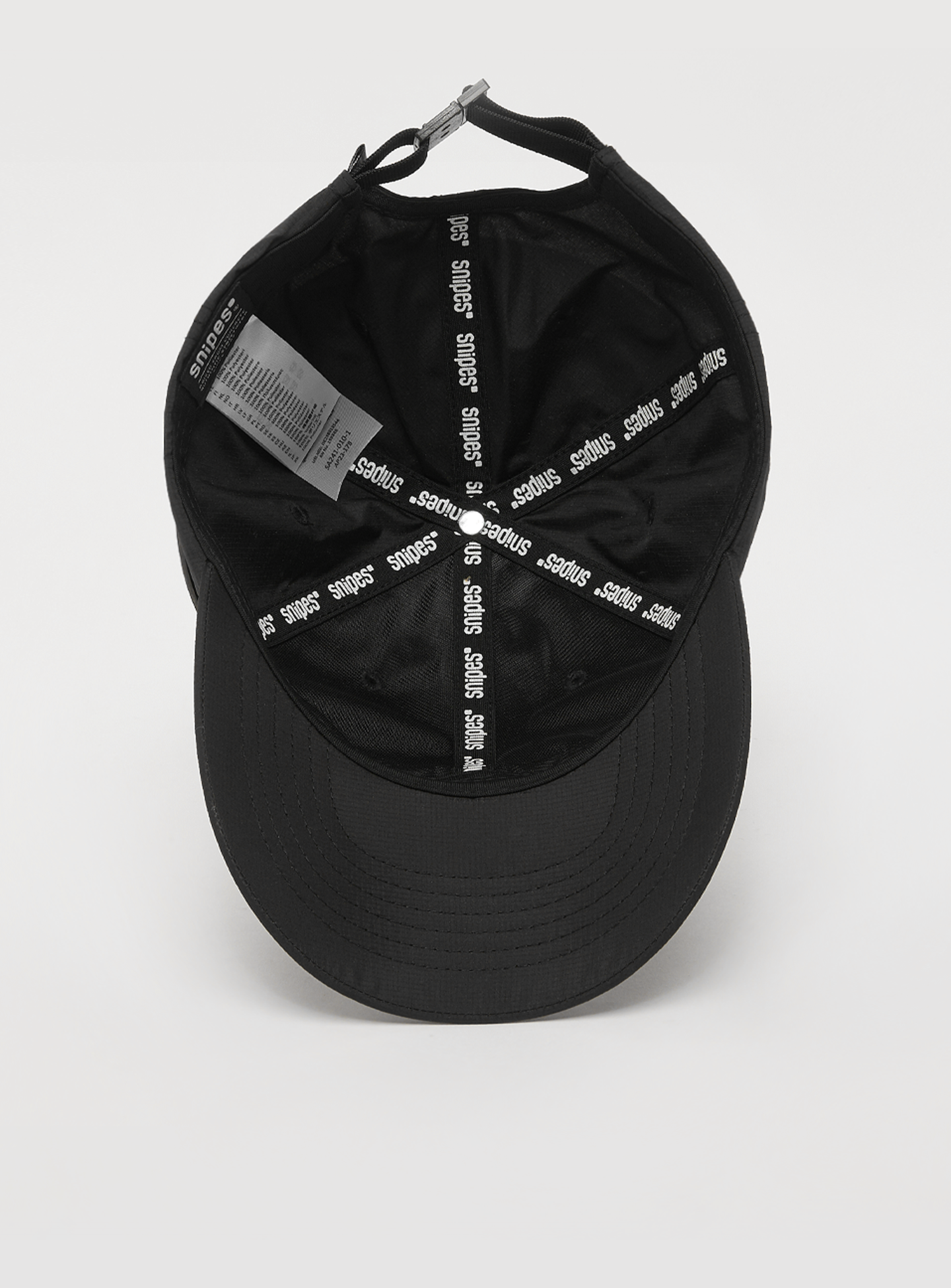 SNIPES, Basic Logo Ripstop Baseball Cap, black, Image 4 of 6