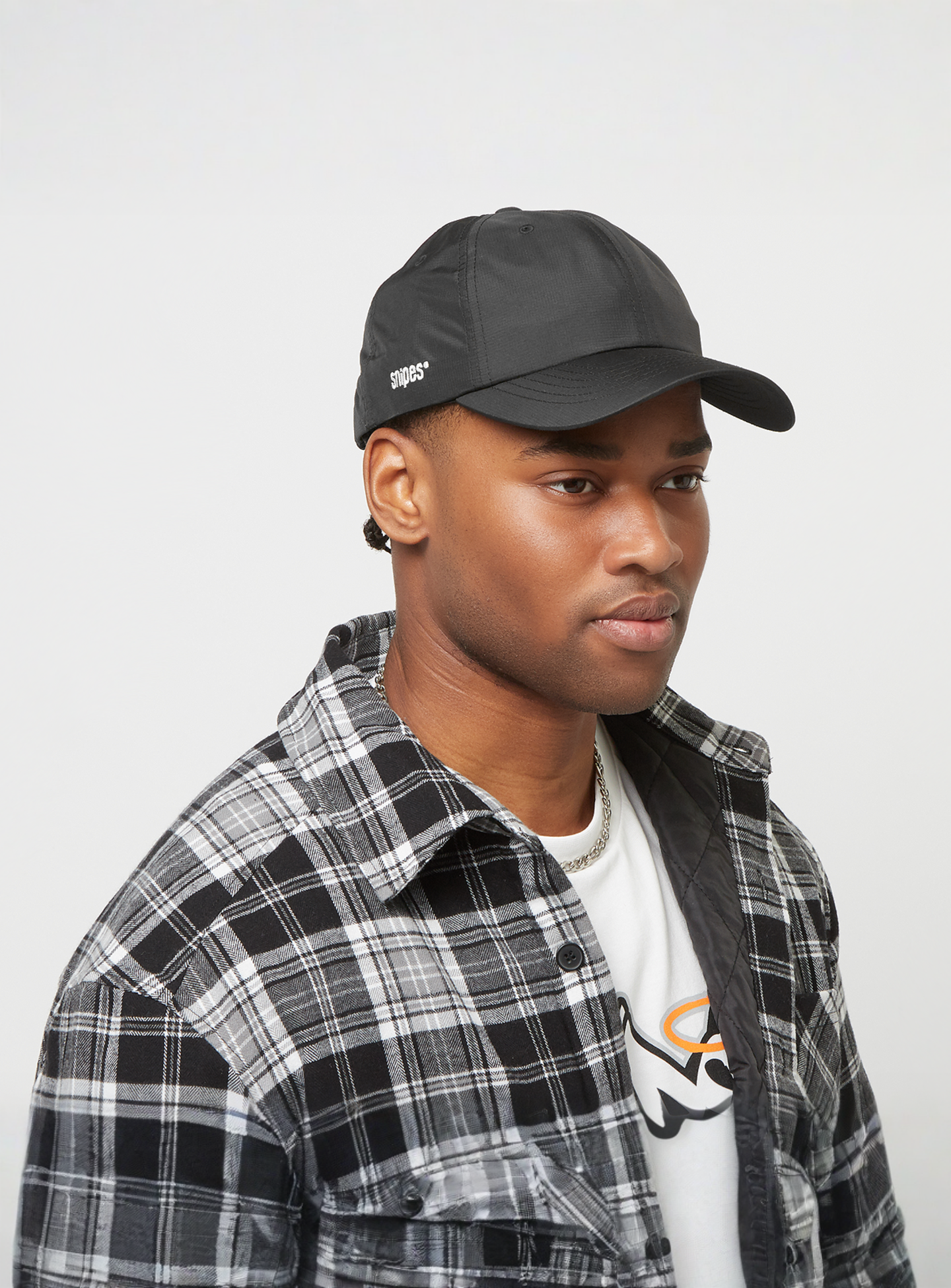 SNIPES, Basic Logo Ripstop Baseball Cap, black, Image 6 of 6