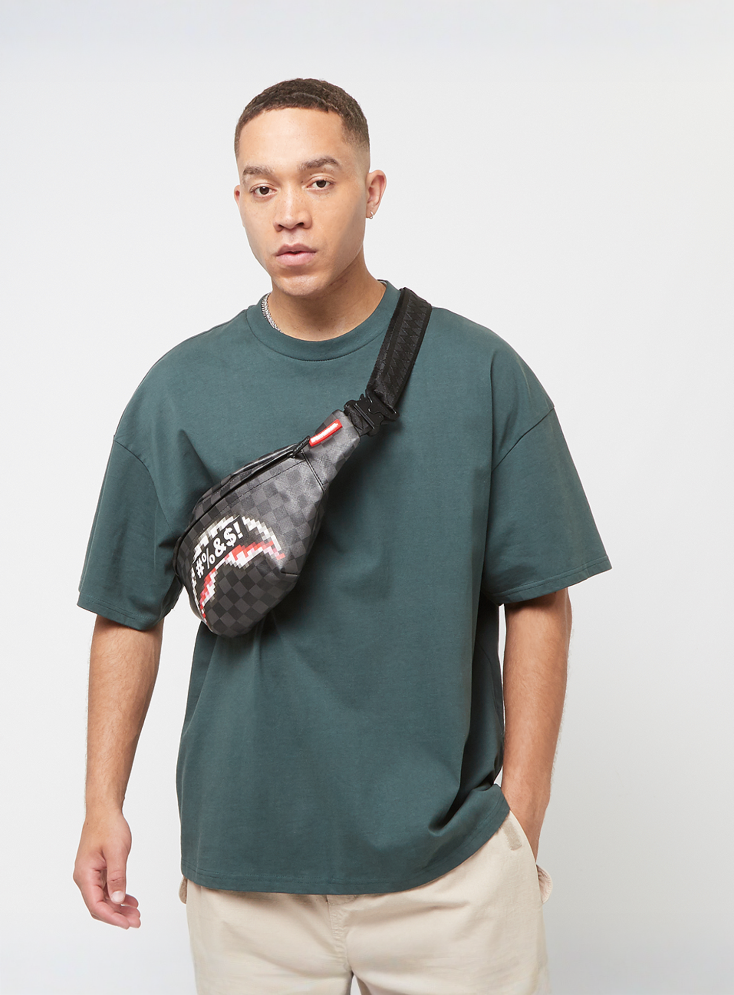 SPRAYGROUND, Censored Savvy Crossbody, grey, Image 5 of 5