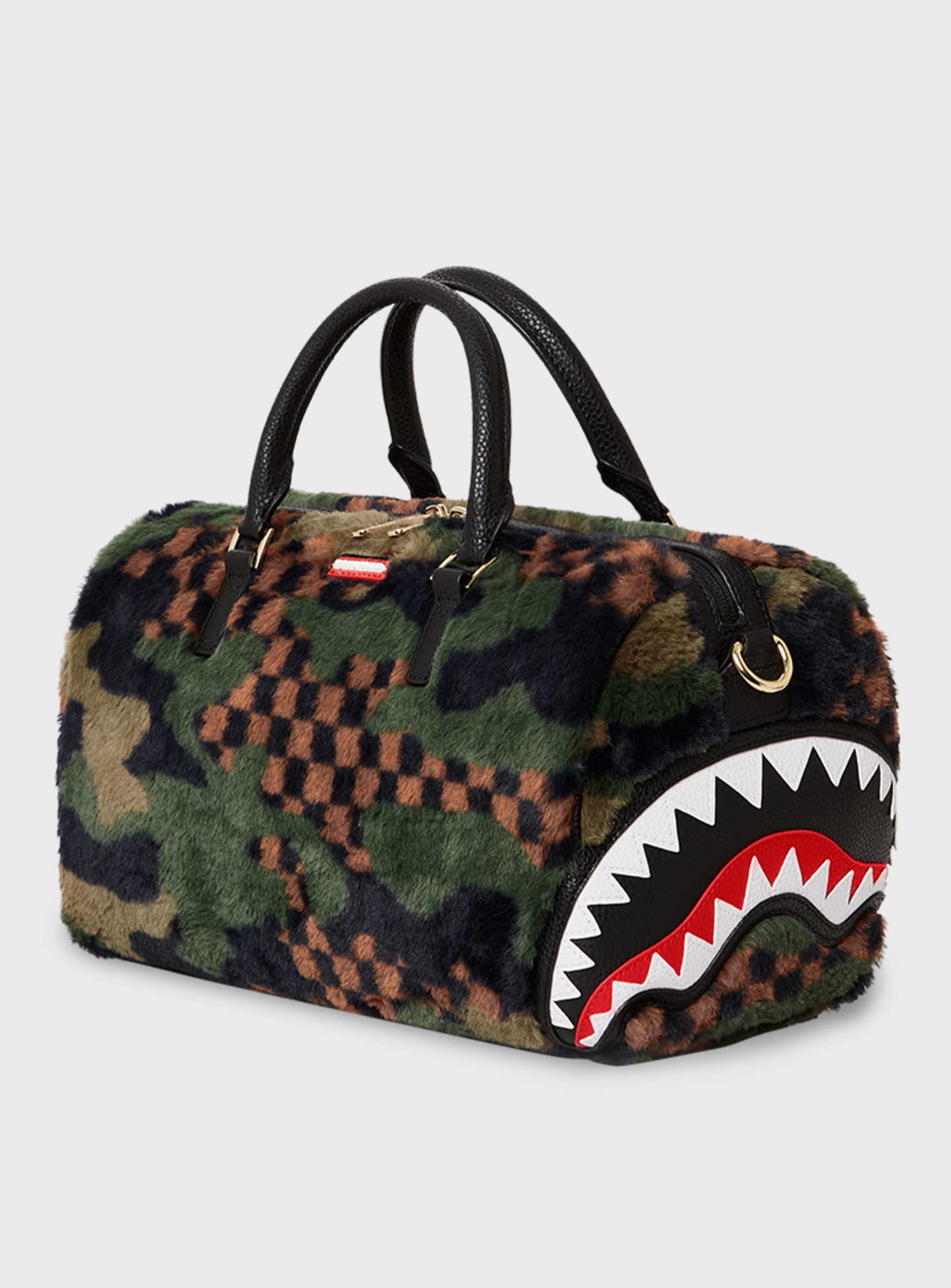SPRAYGROUND, Green 3am Fur Mini Duffel, multi-colour, Image 2 of 9