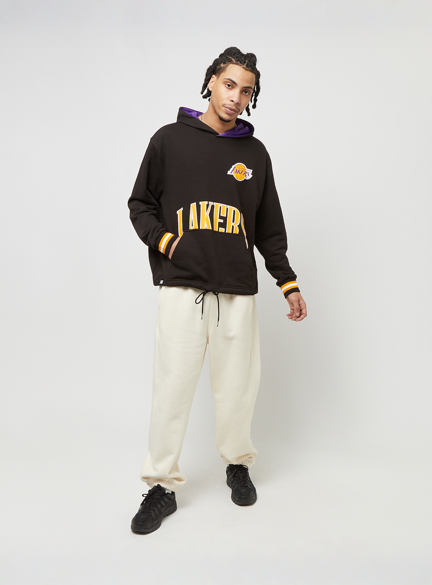 New Era, NBA Arch Graphic Oversized Hoody Los Angeles Lakers, black, Image 5 of 5