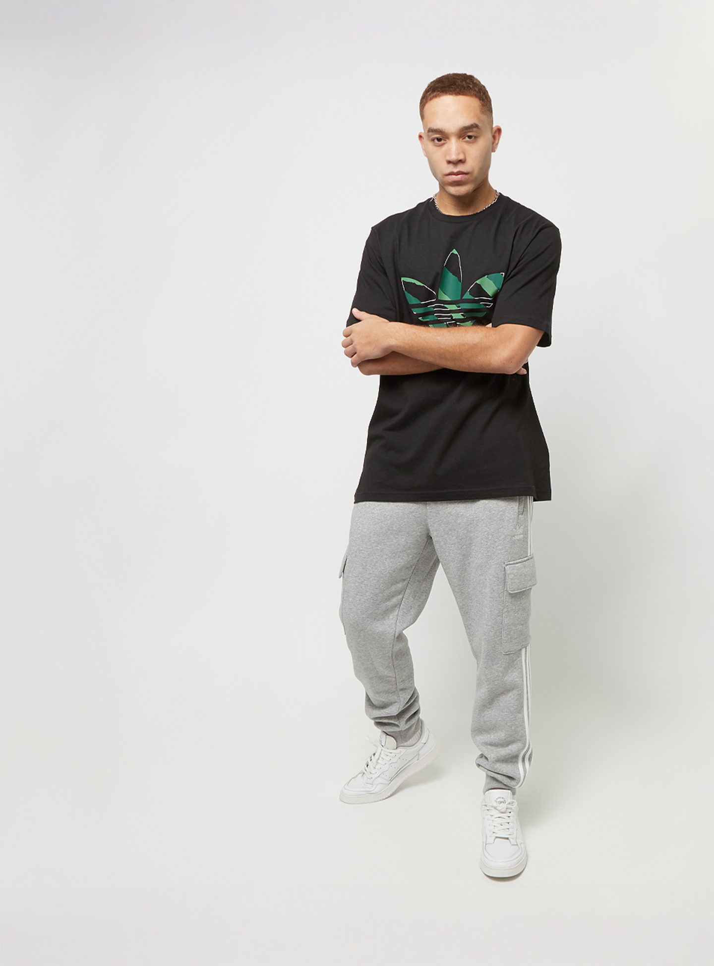 adidas Originals, Ripped Camo T-Shirt Exclusive, black, Image 4 of 4