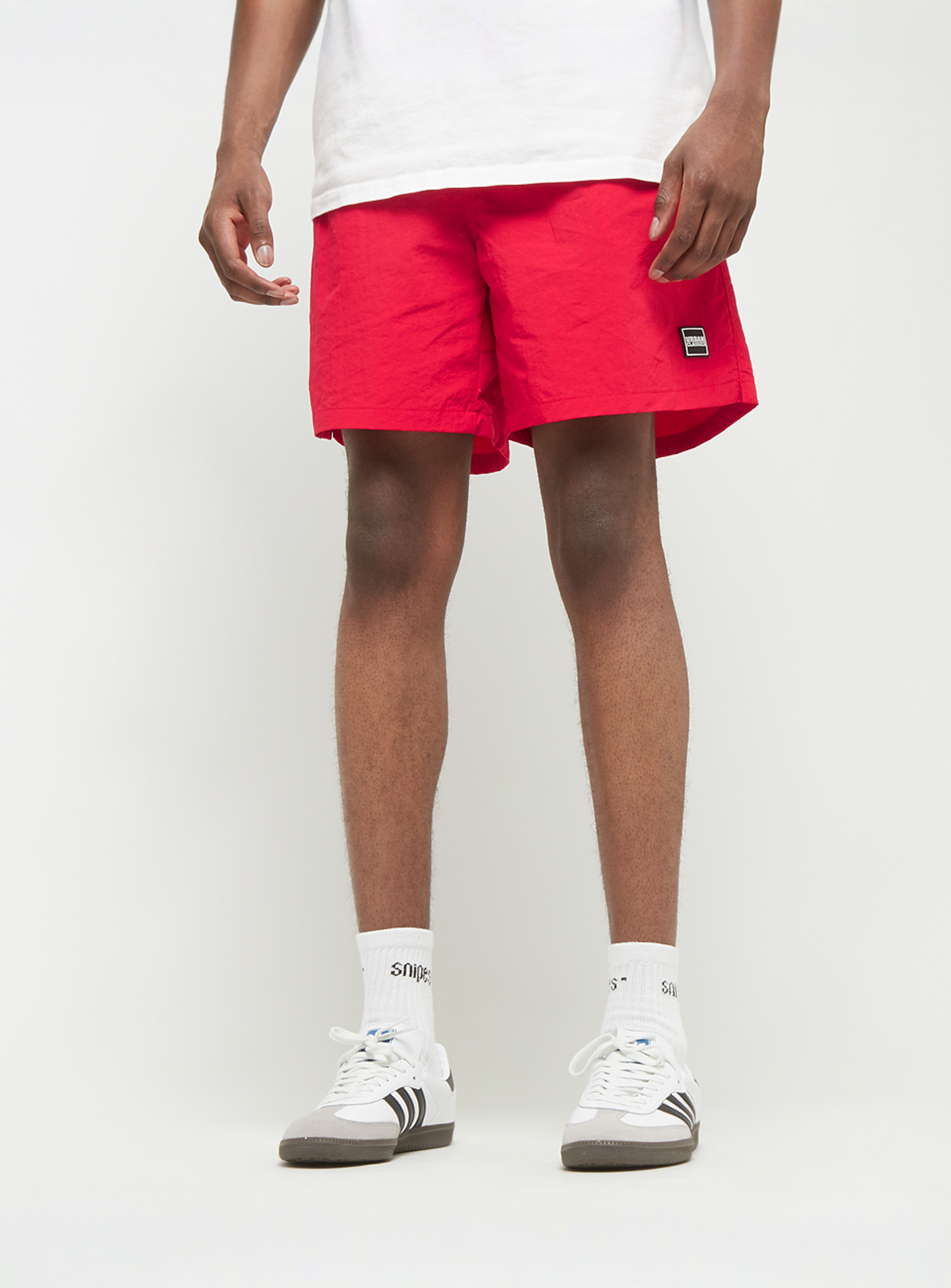 Urban Classics, Block Swim Shorts, red, Image 1 of 5