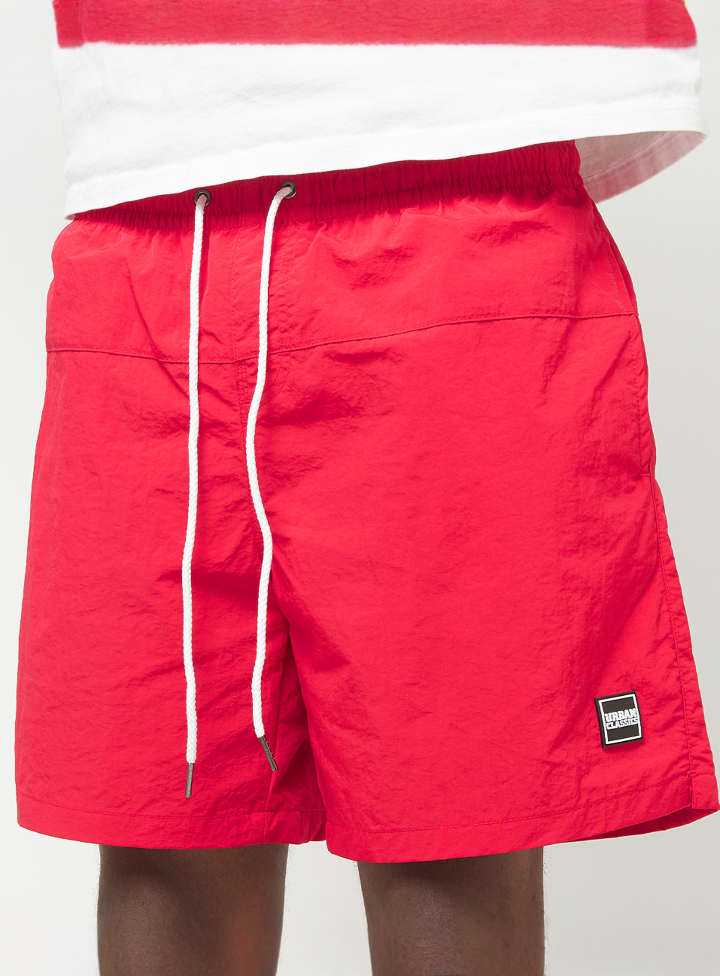 Urban Classics, Block Swim Shorts, red, Image 3 of 5
