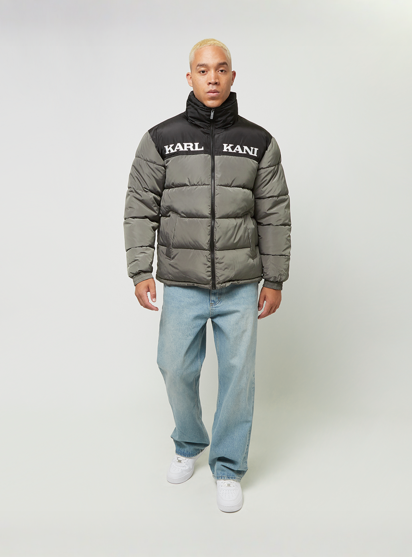 Karl Kani, Retro Essential Puffer Jacket, grey, Image 4 of 4