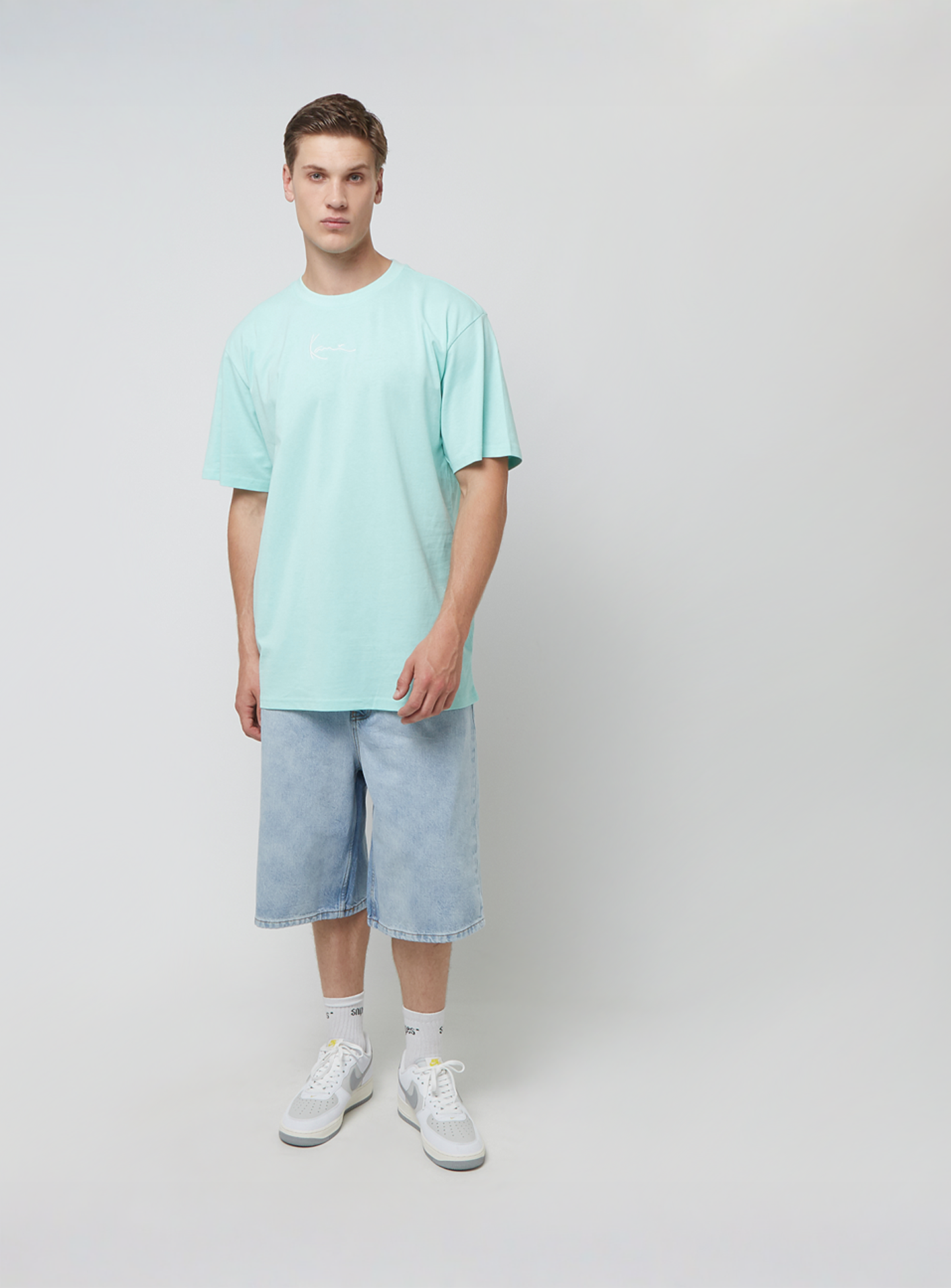 Karl Kani, Small Signature Essential Tee, turquoise, Image 4 of 4