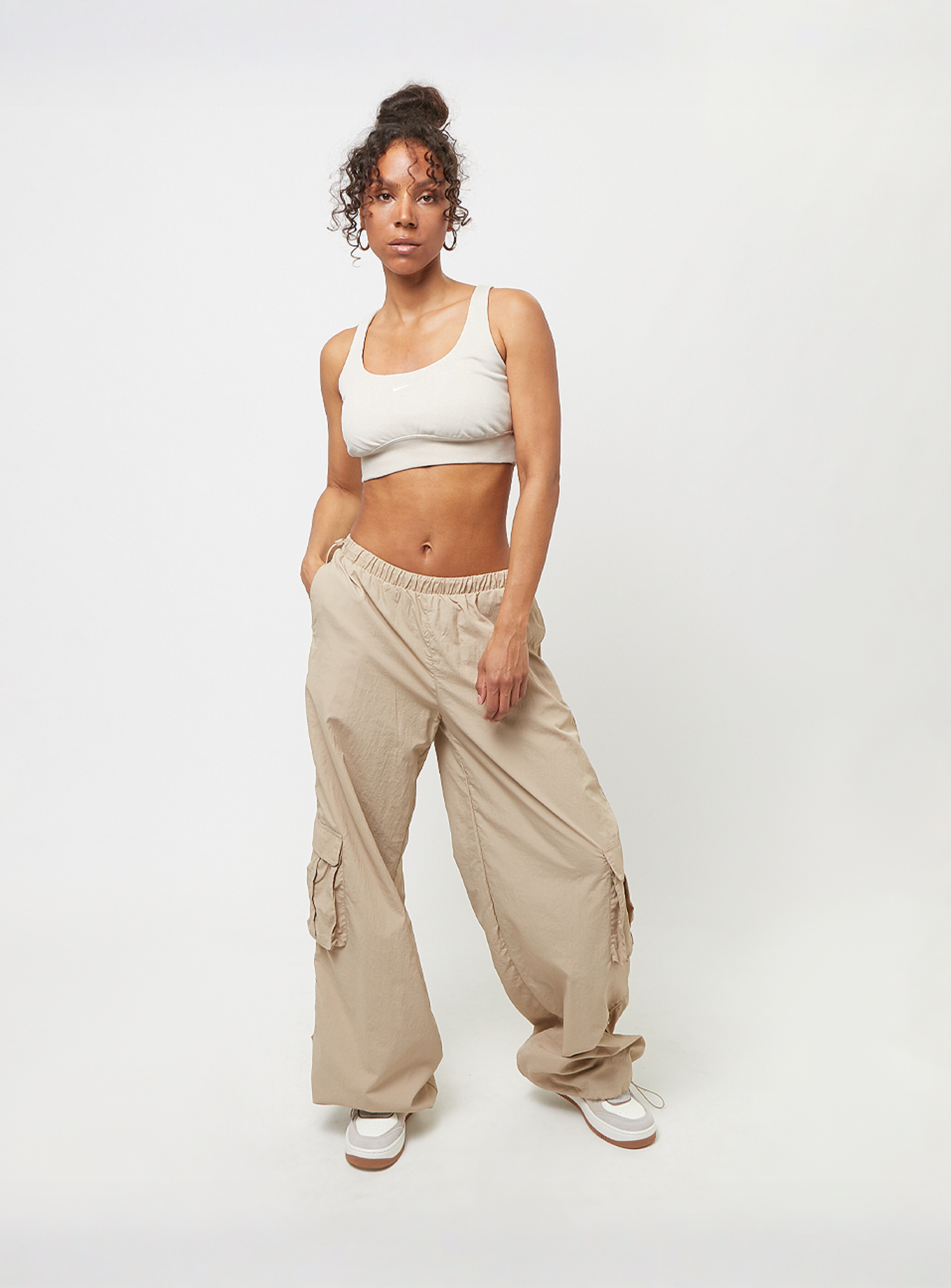 Nike, Sportswear Chill Terry Crop Tank, beige, Image 4 of 4