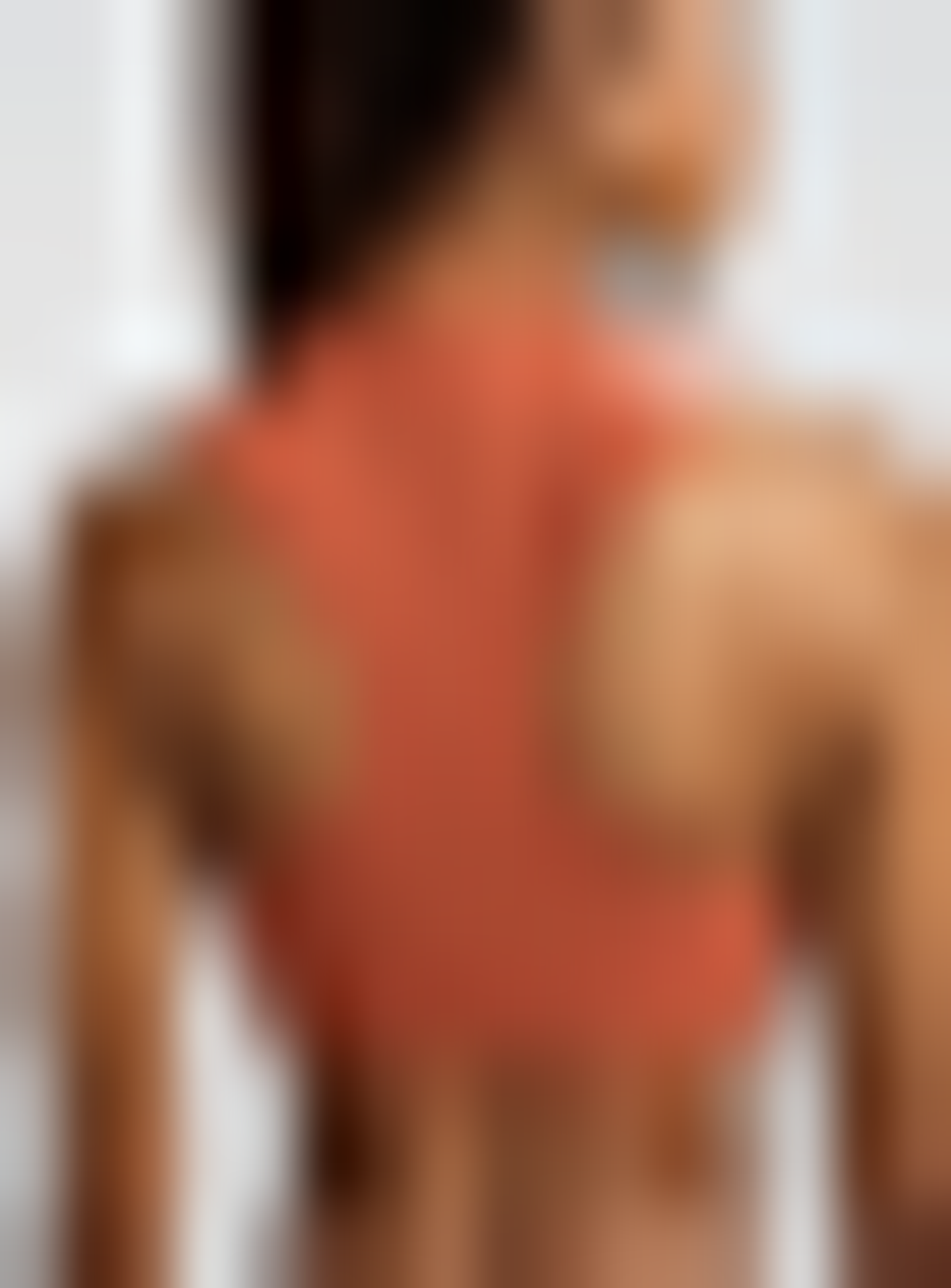 Nike, Sportswear Chill Knit Rib Crop Tank, orange, Image 4 of 5