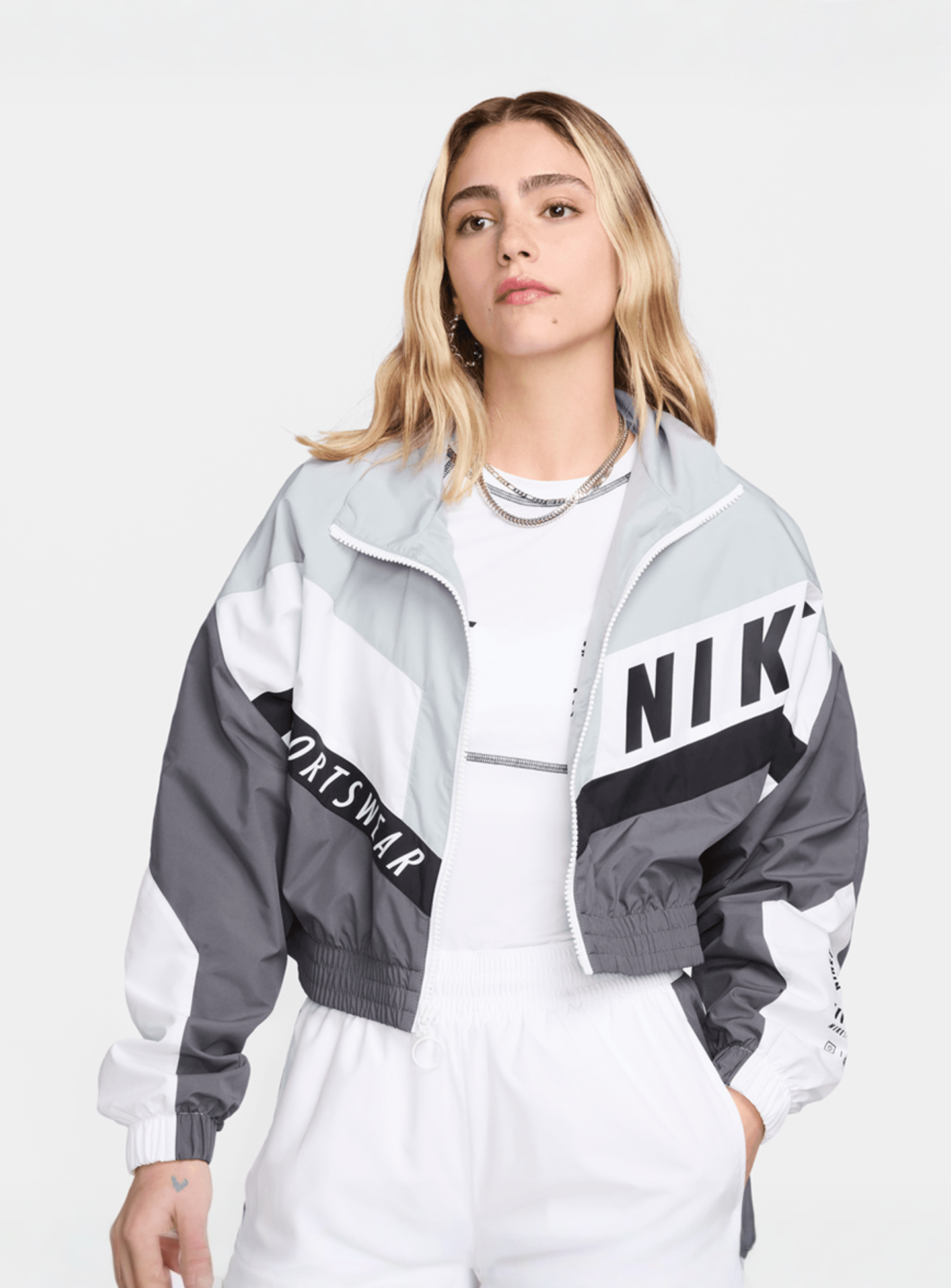 Nike, Sportswear Woven Jacket, grey, Image 1 of 7