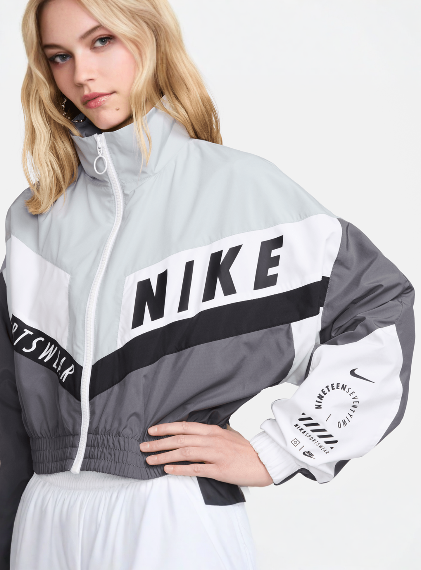Nike, Sportswear Woven Jacket, grey, Image 5 of 7