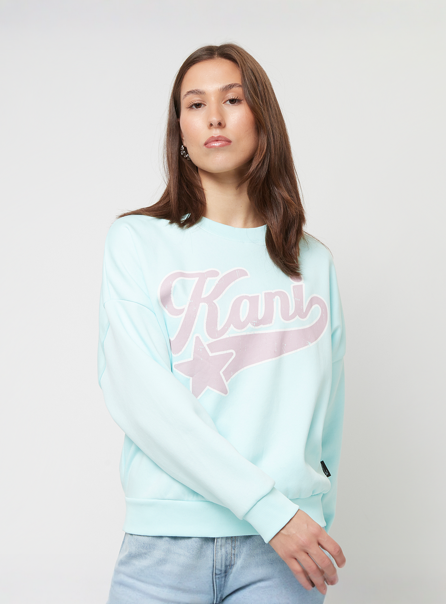 Karl Kani, Woven Signature Star Logo Crew, blue, Image 1 of 4