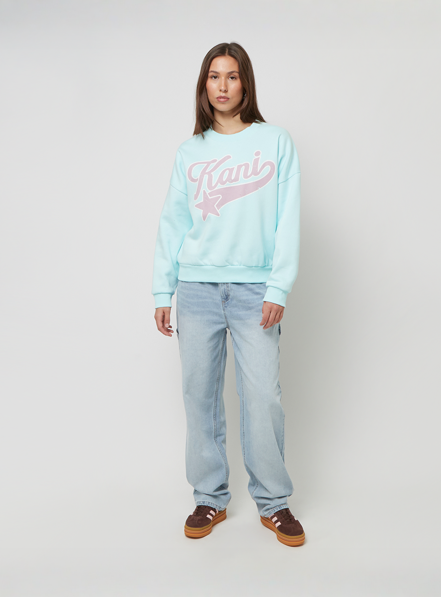 Karl Kani, Woven Signature Star Logo Crew, blue, Image 4 of 4
