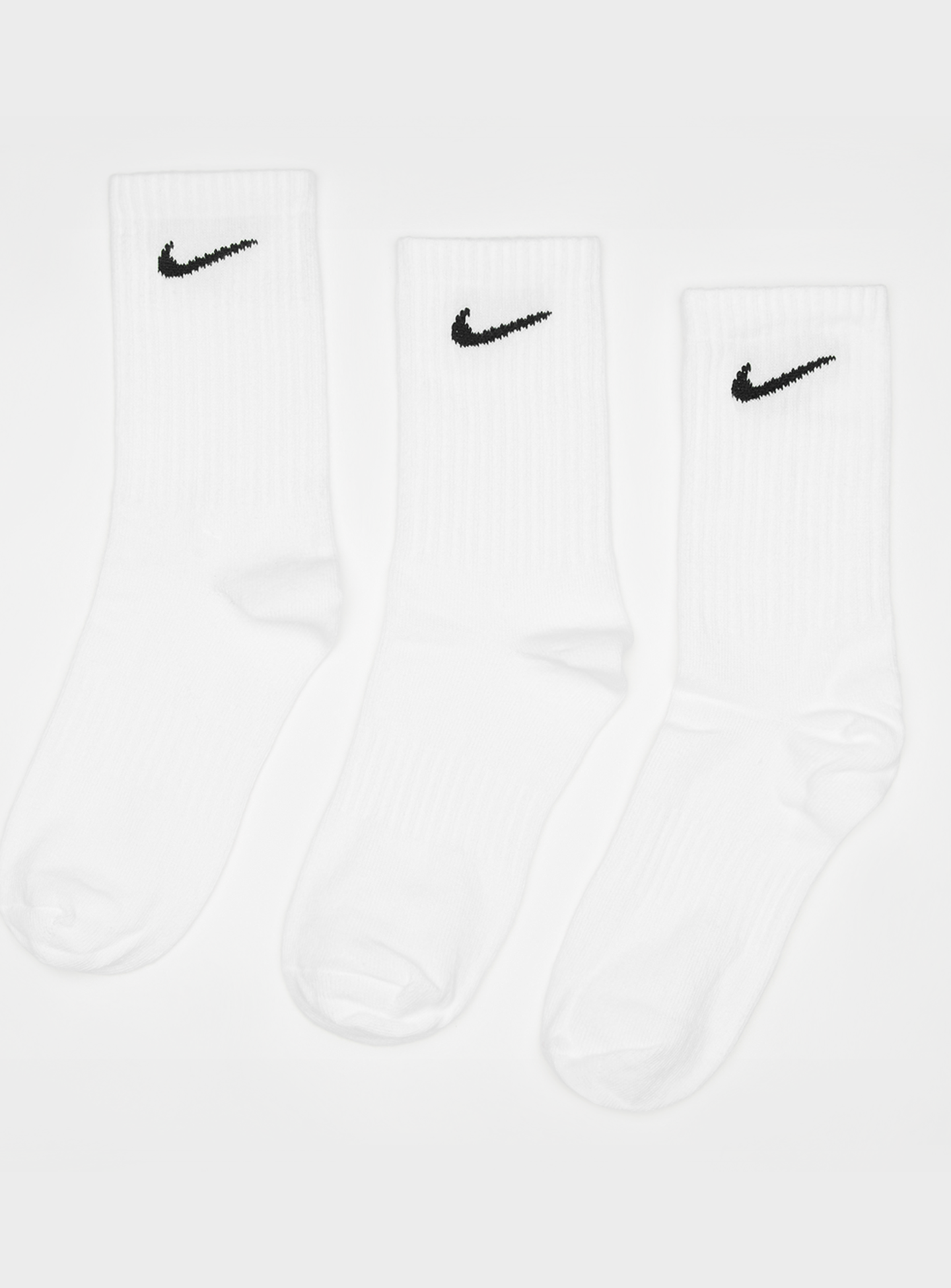 Nike, 3 PACK - Everyday Cushion Crew Lightweight Socks, white, Image 1 of 2