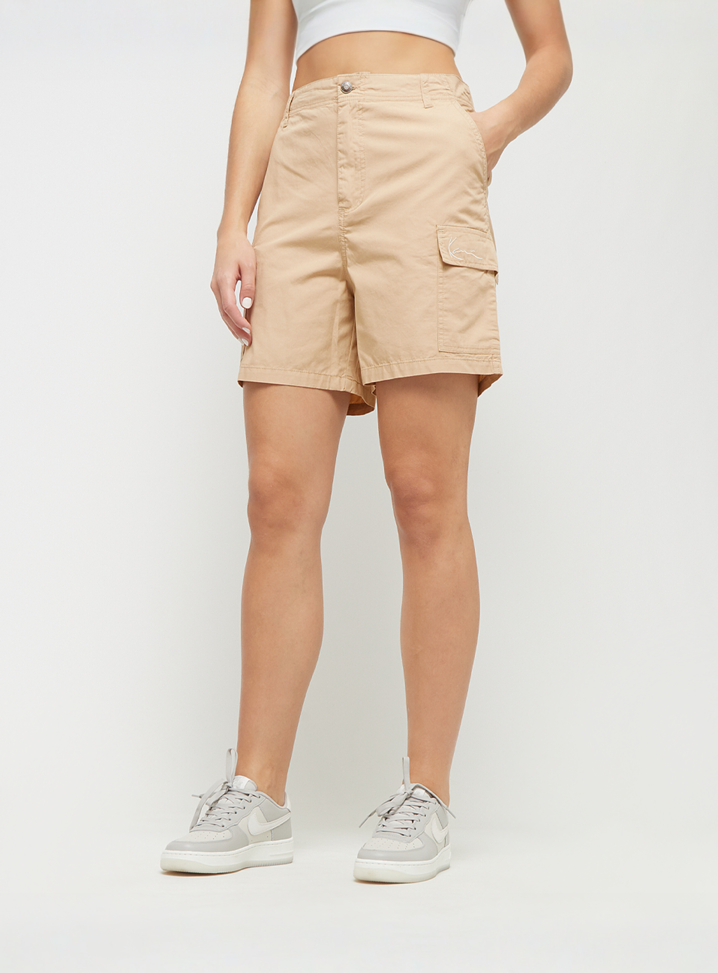 Karl Kani, Small Signature Cargo Shorts, beige, Image 1 of 7