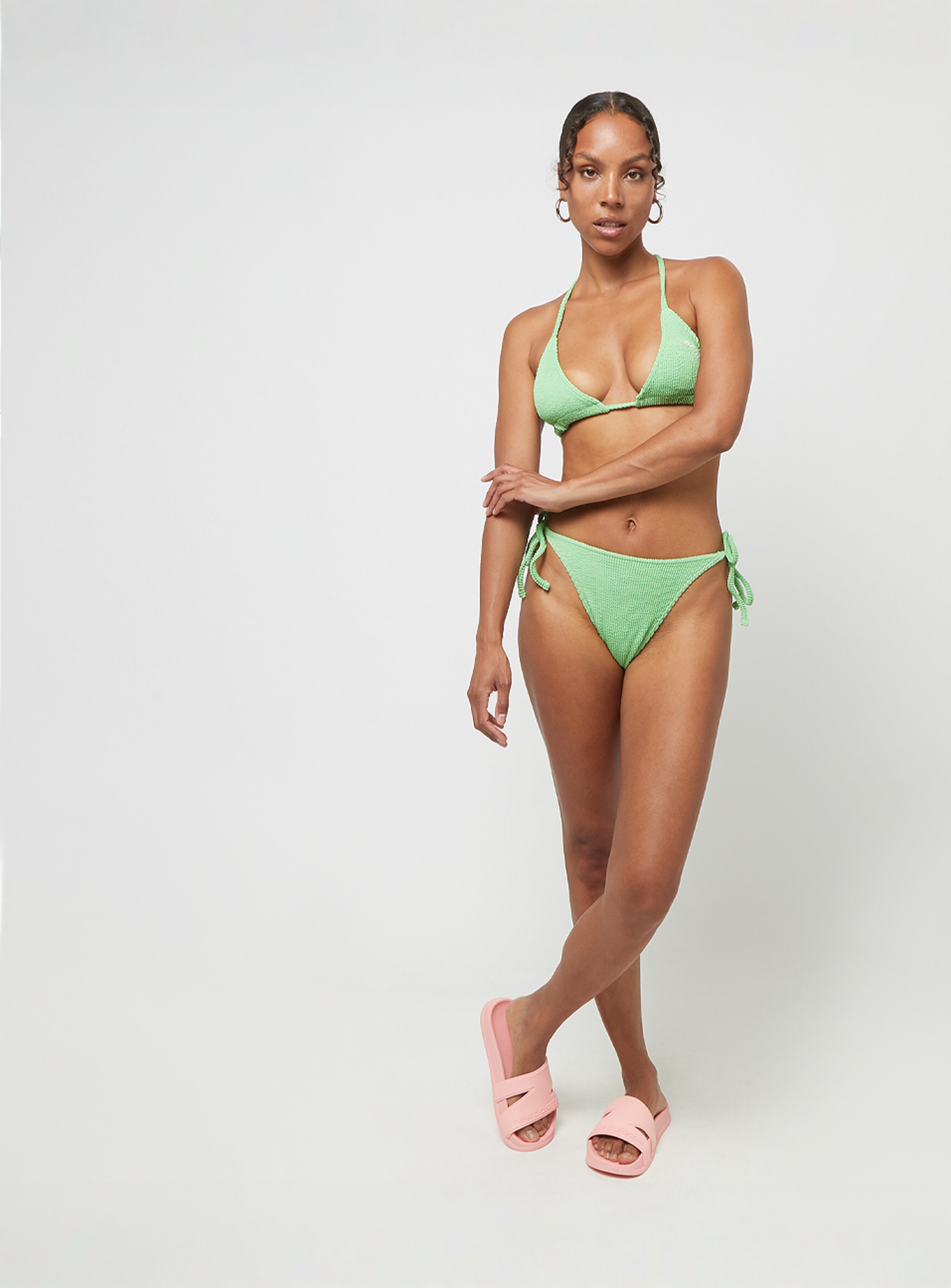 Pegador, Codina Drawstring Tie Side Bikini Panty, green, Image 4 of 4