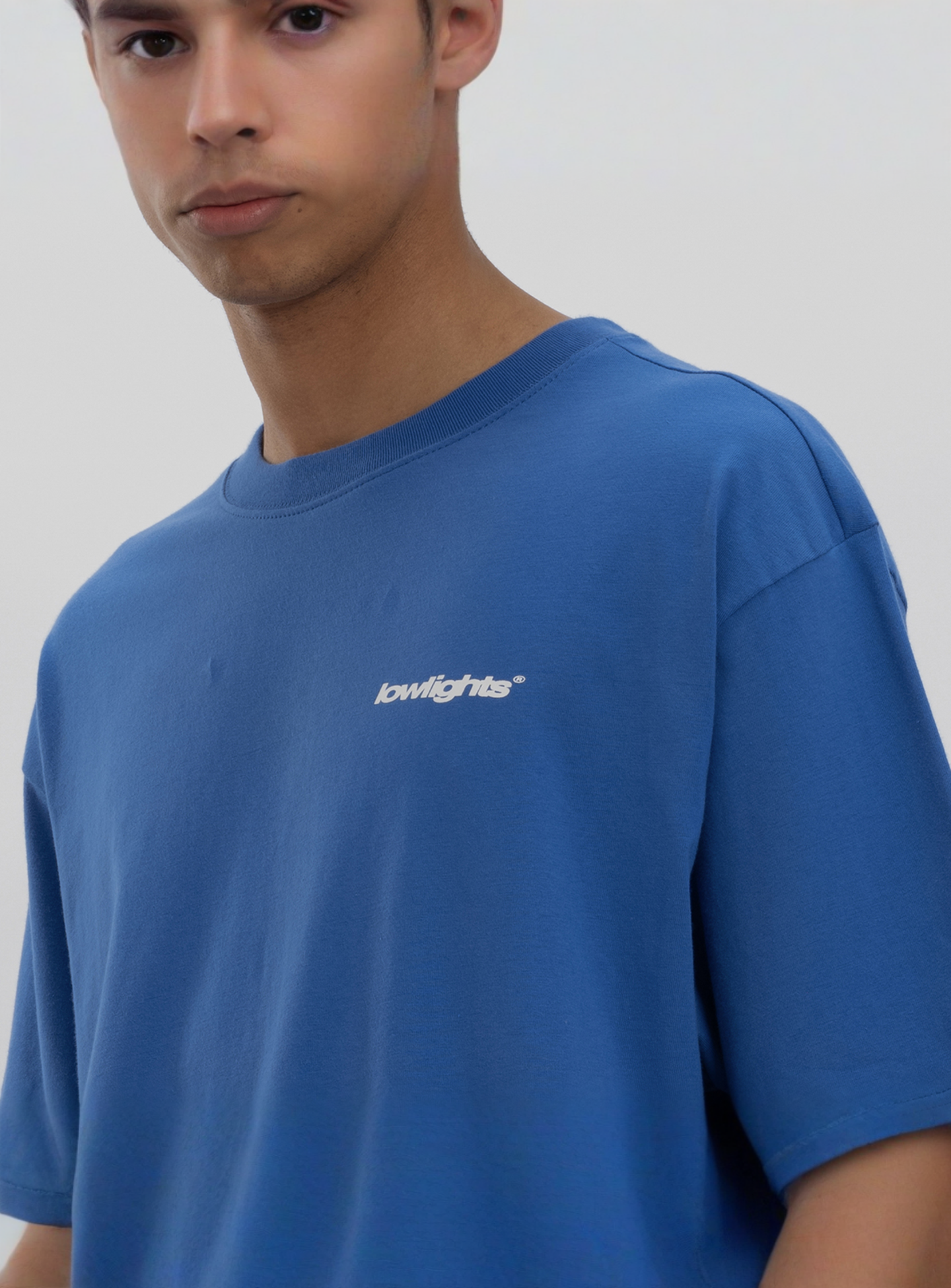 Low Lights Studios, Basic Logo T-Shirt, blue, Image 3 of 4