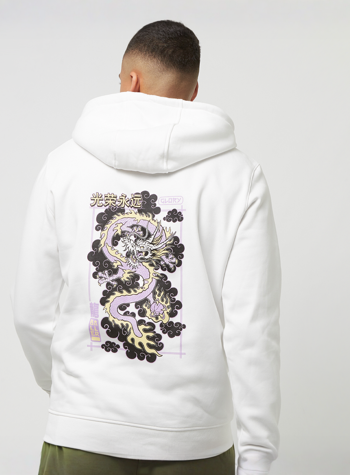 Mister Tee, Glory Dragon V2 Hoody, white, Image 1 of 5