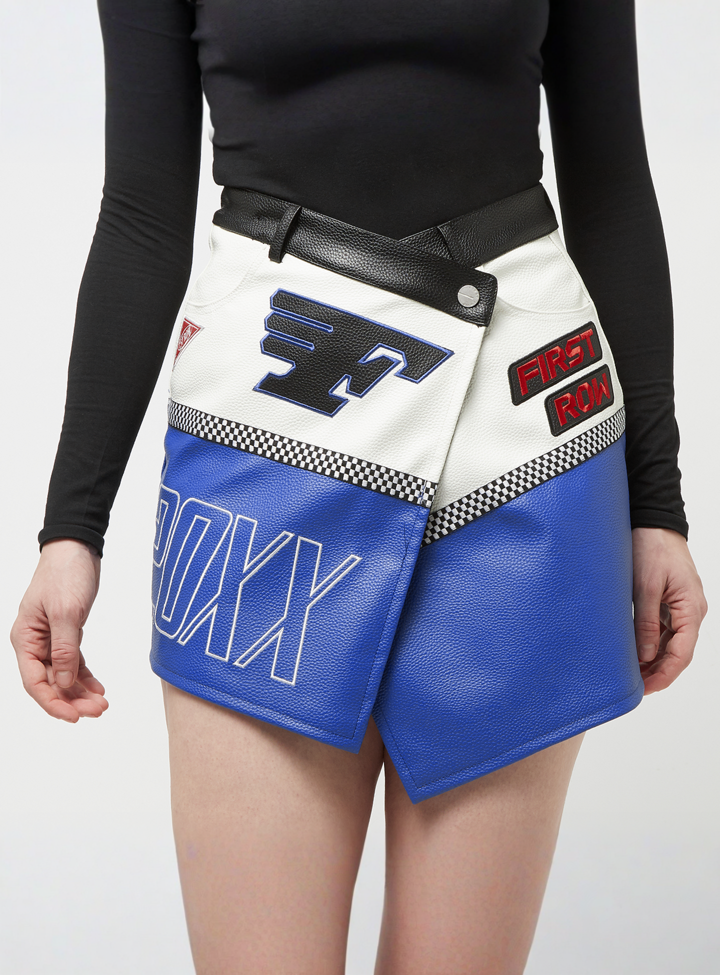 First Row, PU Racing Skirt, multi-colour, Image 3 of 5