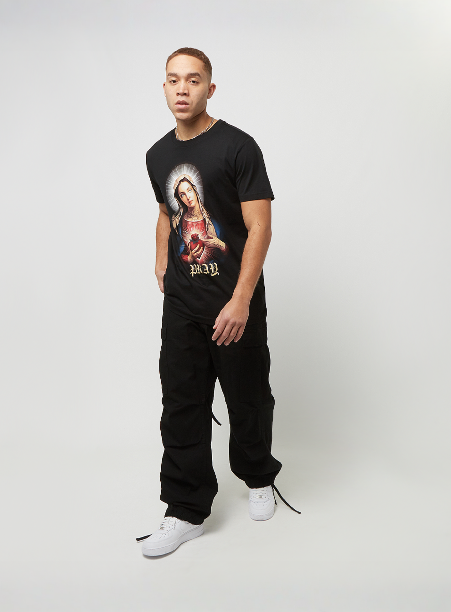 Mister Tee, Praying Mary Tee, black, Image 4 of 4
