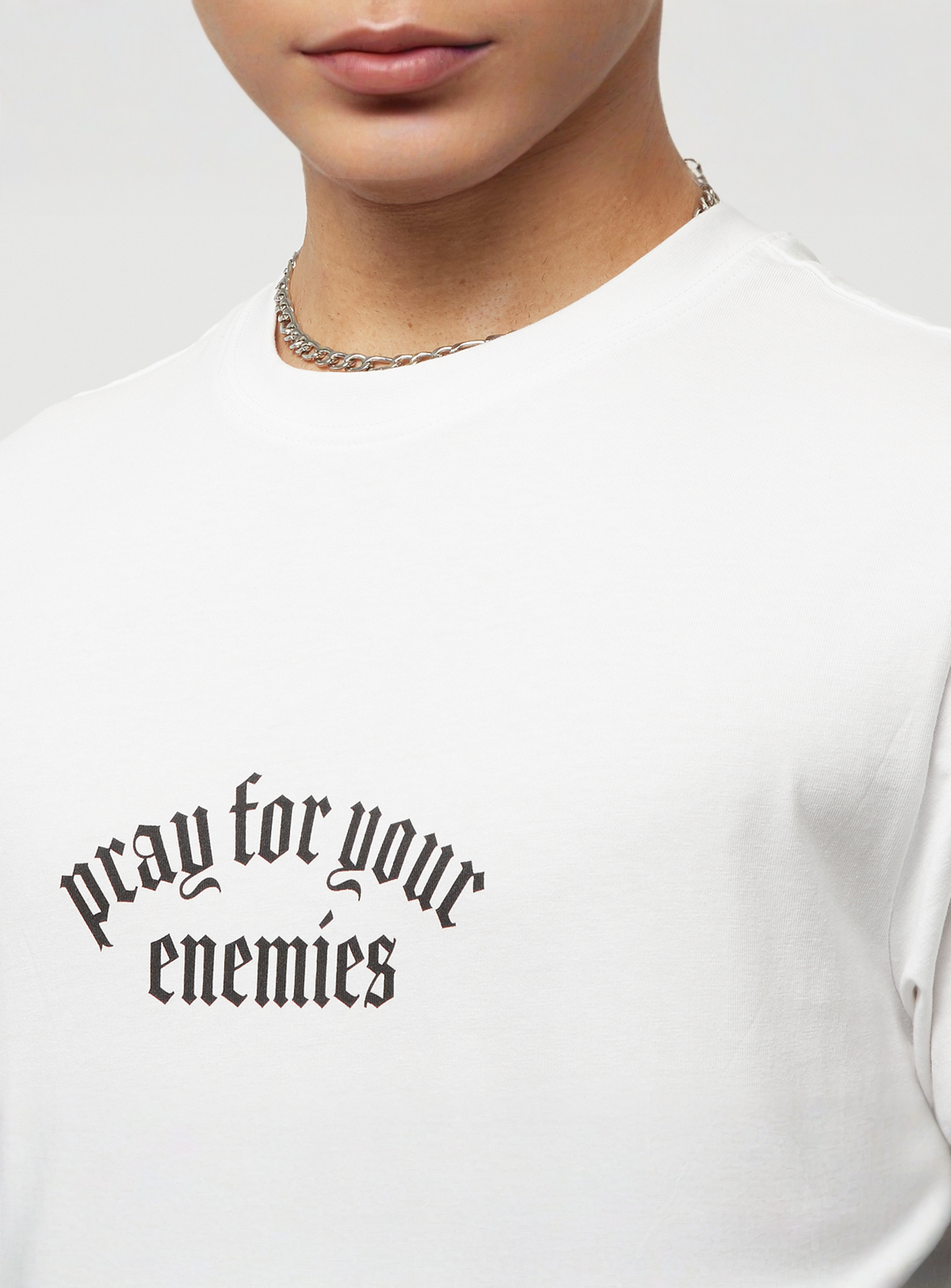 Mister Tee, Pray For Your Enemies Tee, white, Image 3 of 5