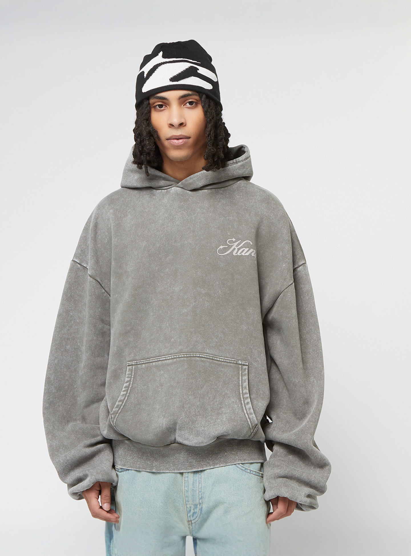 Karl Kani, Oversized Hoodie, grey, Image 2 of 5