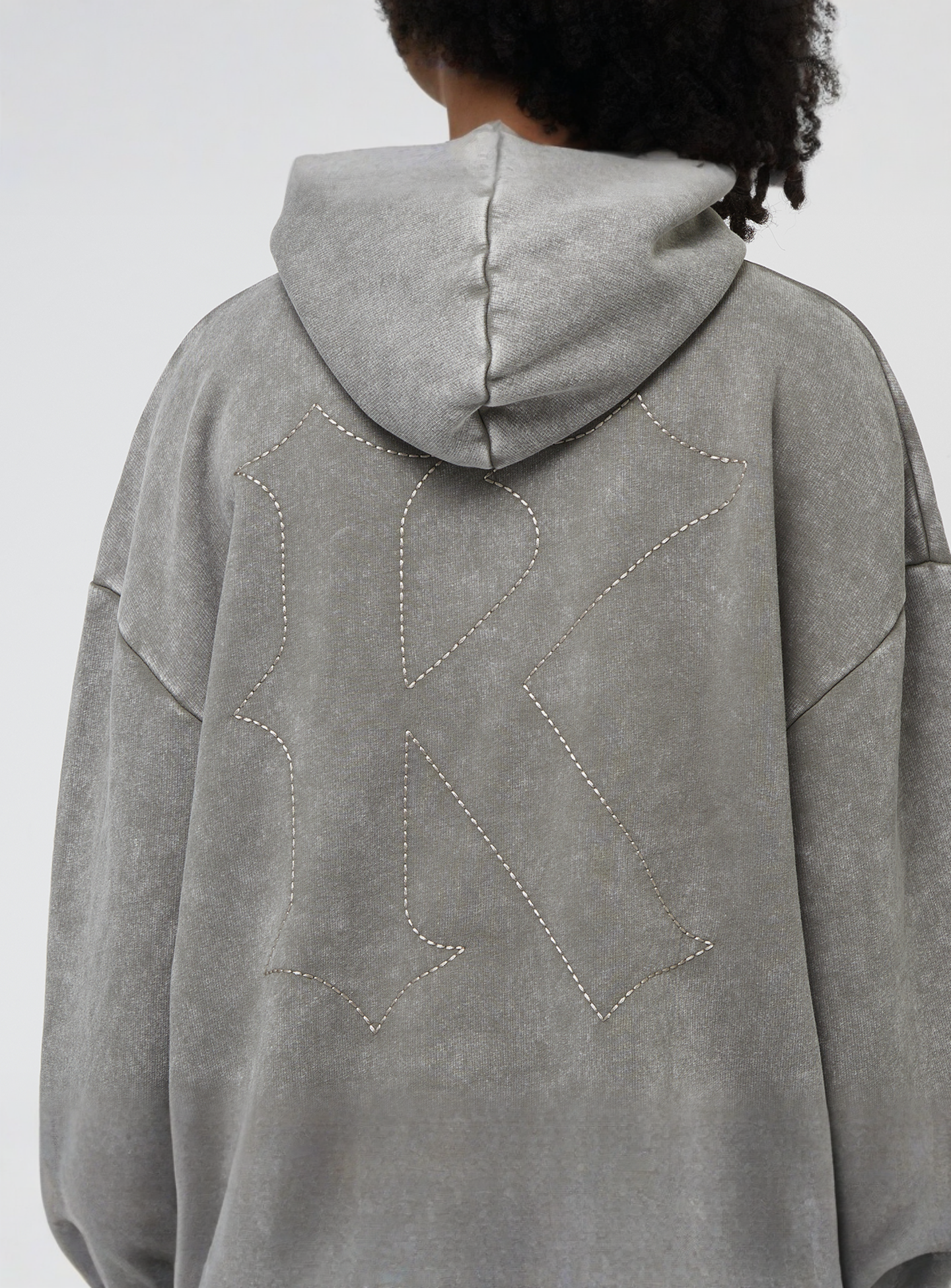 Karl Kani, Oversized Hoodie, grey, Image 3 of 5