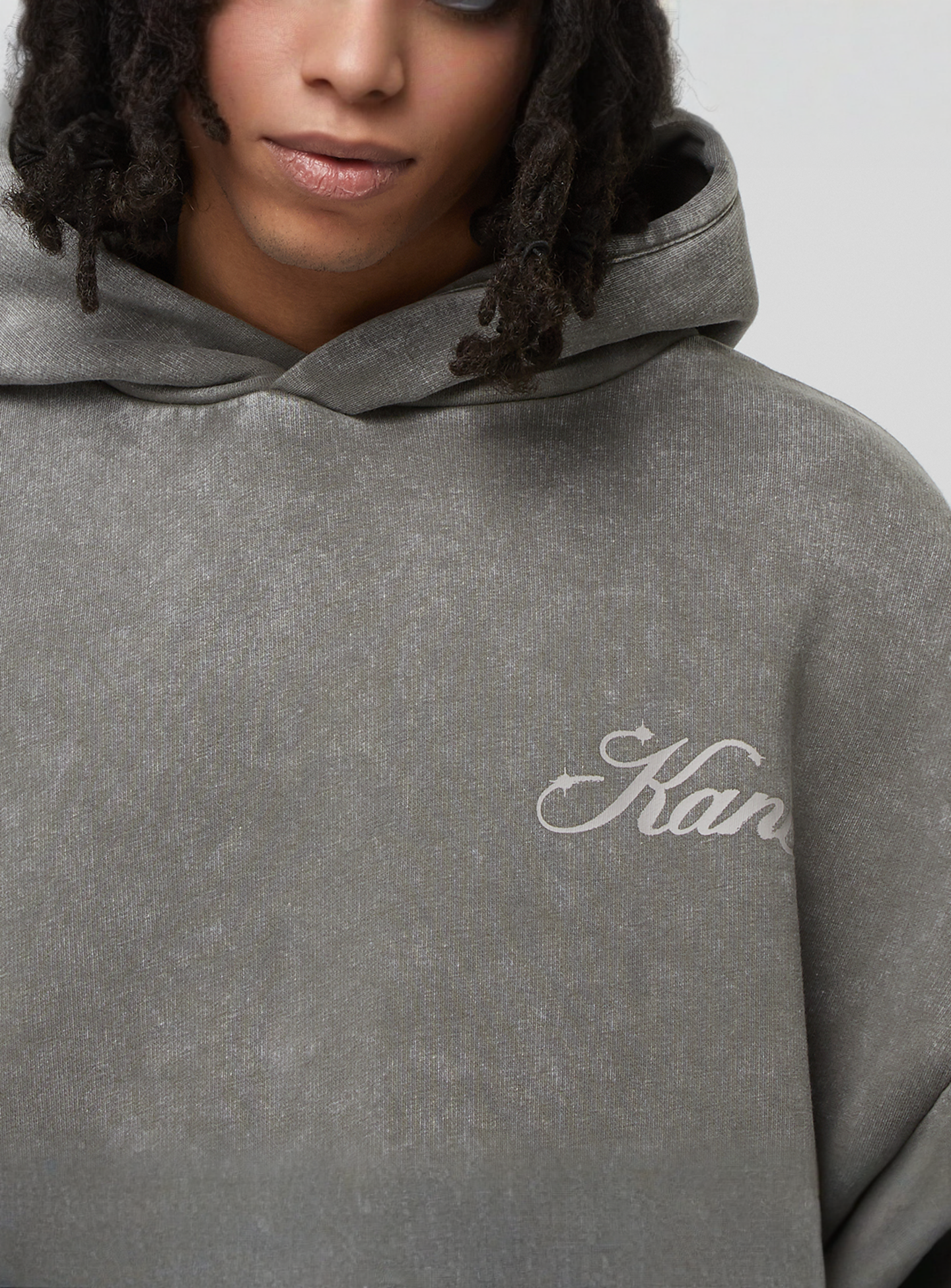 Karl Kani, Oversized Hoodie, grey, Image 4 of 5