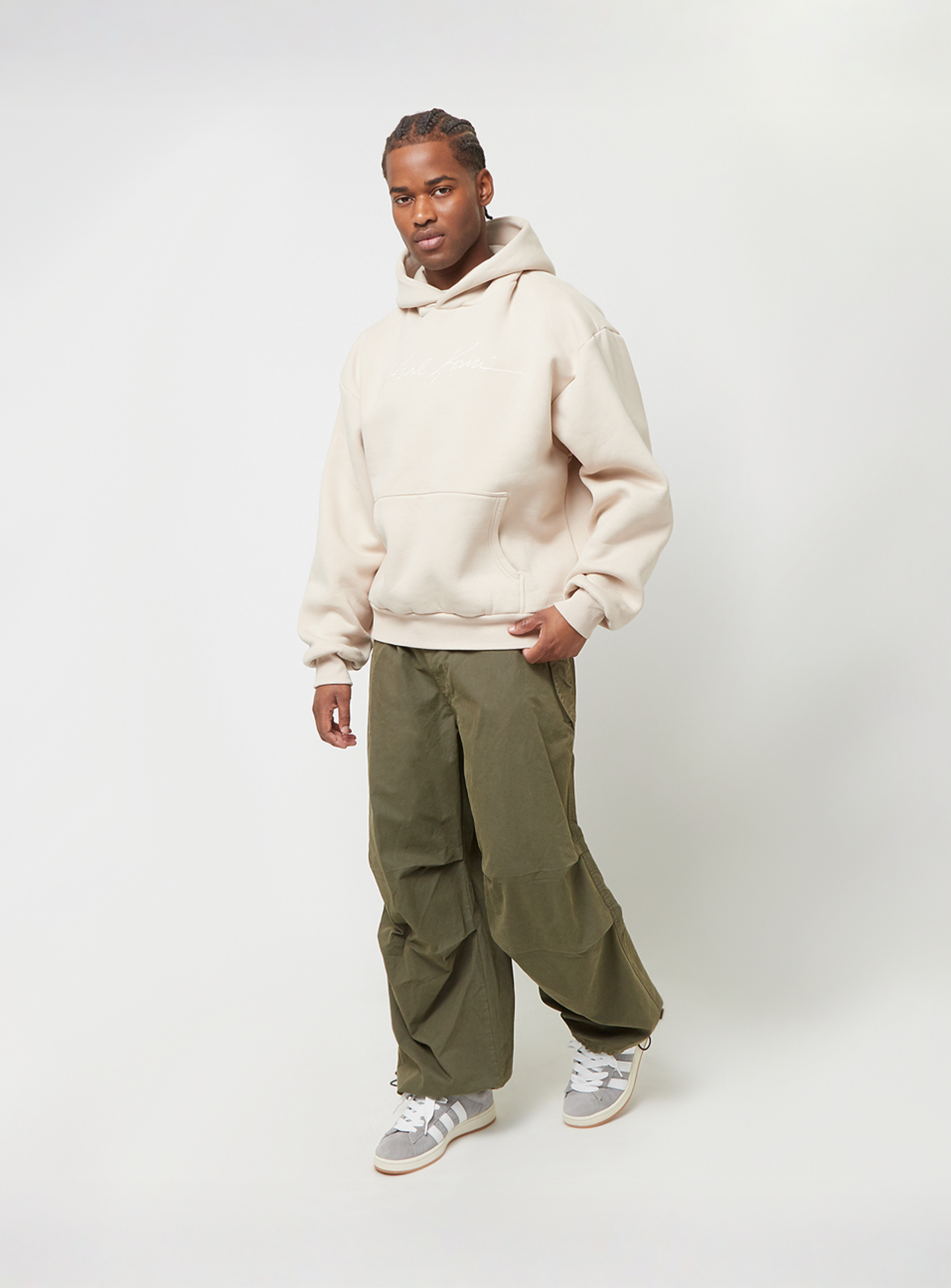 Karl Kani, Autograph Heavy Sweat OS Hoodie, beige, Image 4 of 4