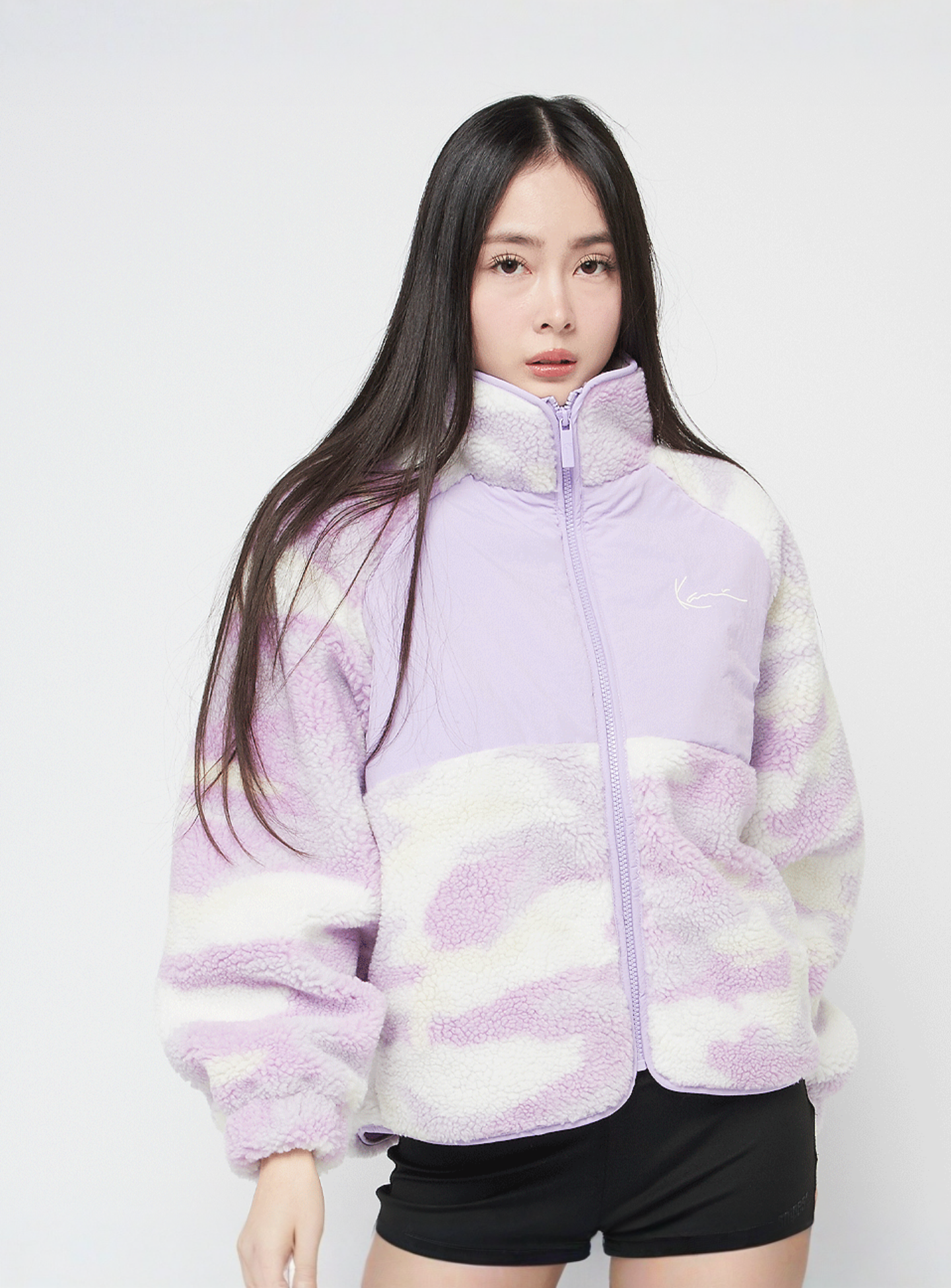 Karl Kani, Chest Signature Teddy Block Trackjacket, purple, Image 1 of 4