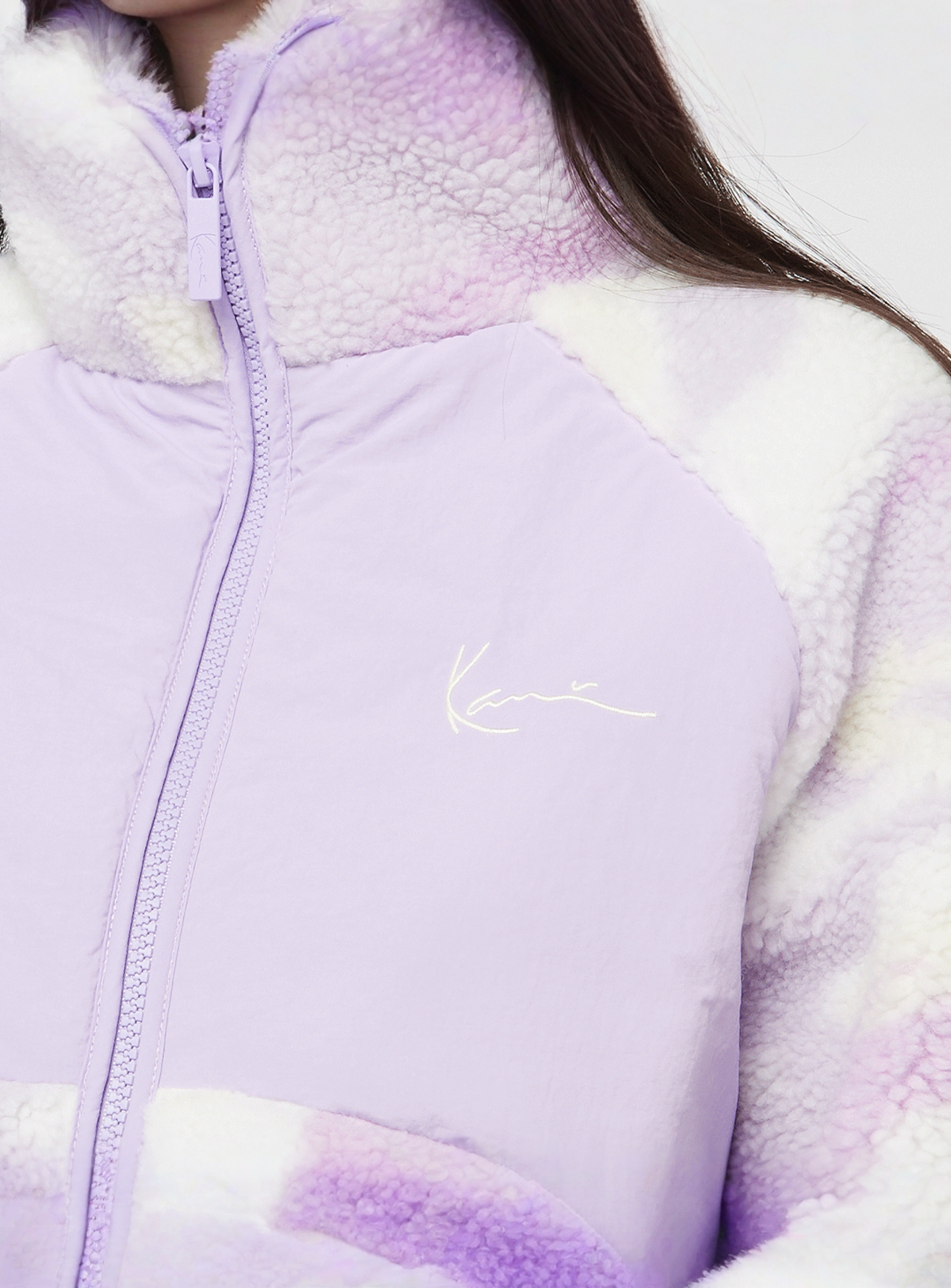 Karl Kani, Chest Signature Teddy Block Trackjacket, purple, Image 3 of 4
