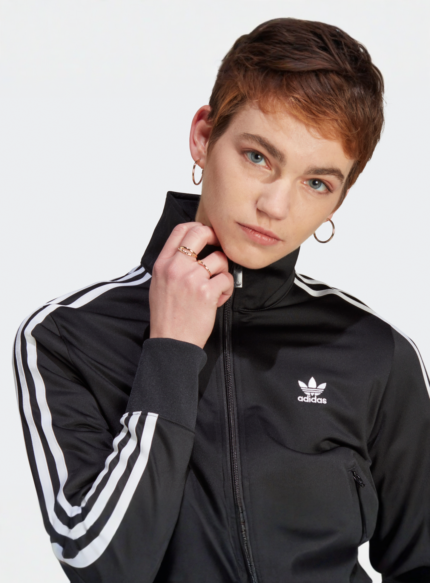 adidas Originals, adicolor Firebird Track Jacket, black, Image 3 of 5