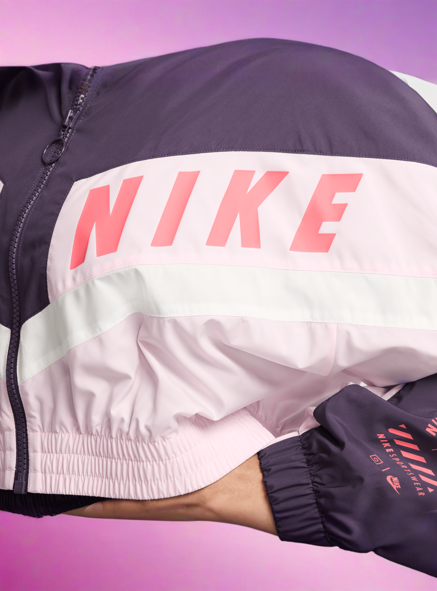 Nike, Sportswear Woven Jacket, purple, Image 4 of 8