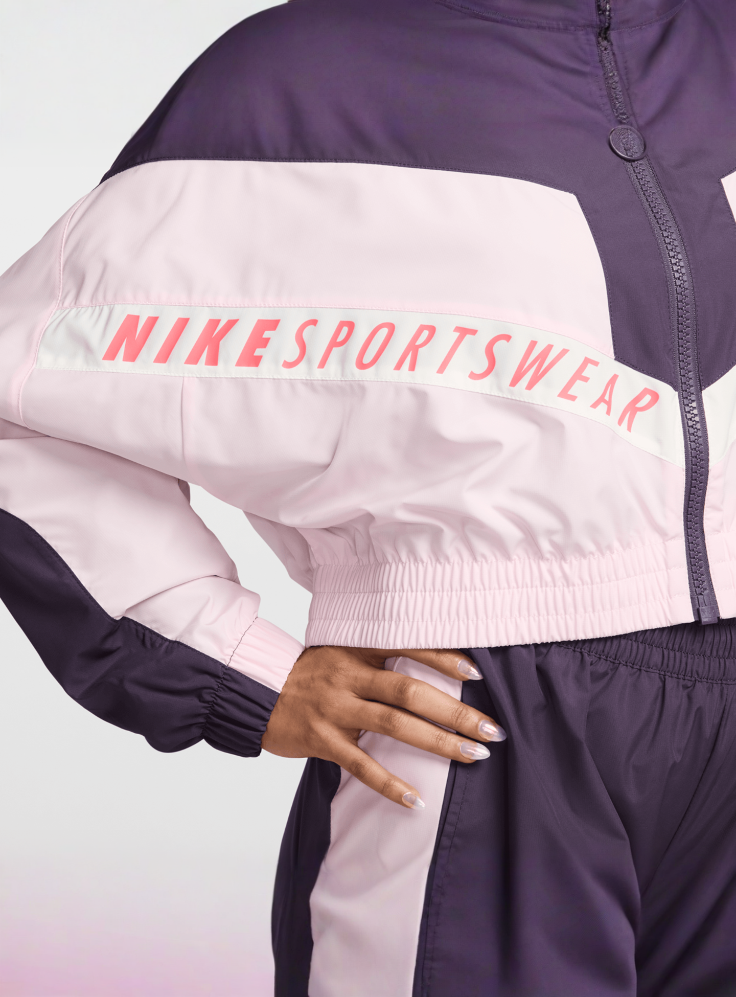Nike, Sportswear Woven Jacket, purple, Image 6 of 8