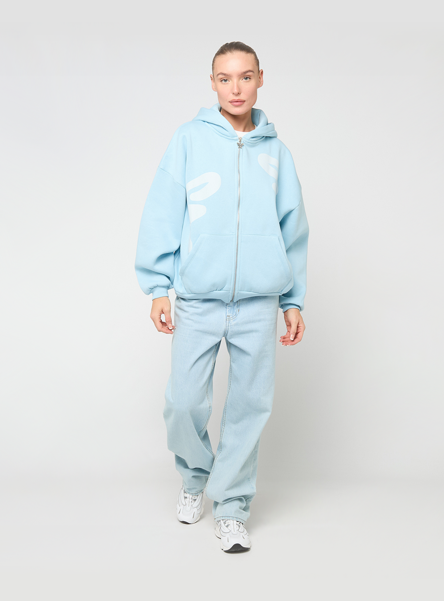 Felicious, Feli Oversized Sweatjacket, blue, Image 5 of 5