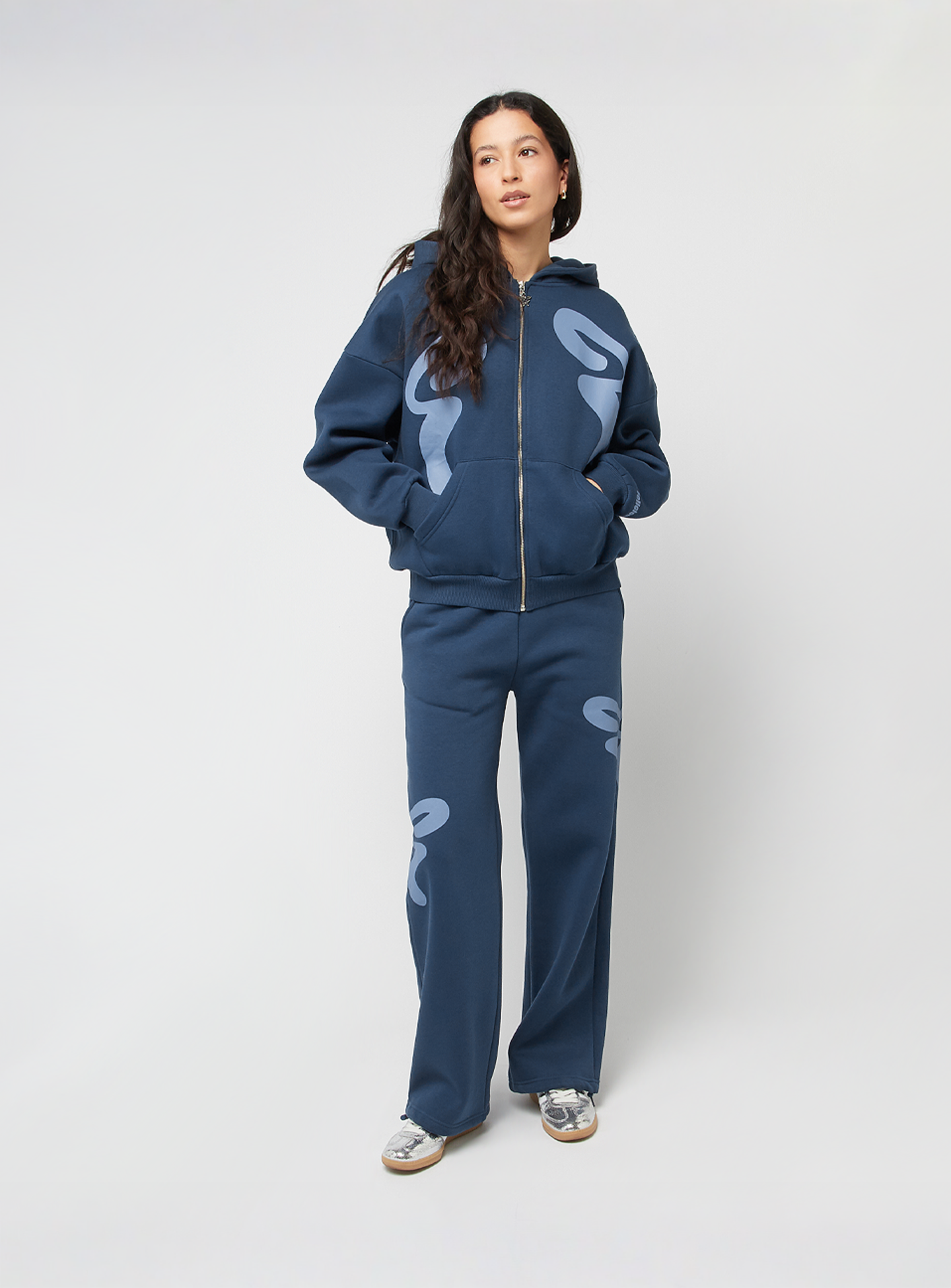 Felicious, Oversized Sweat Jacket, blue, Image 5 of 5