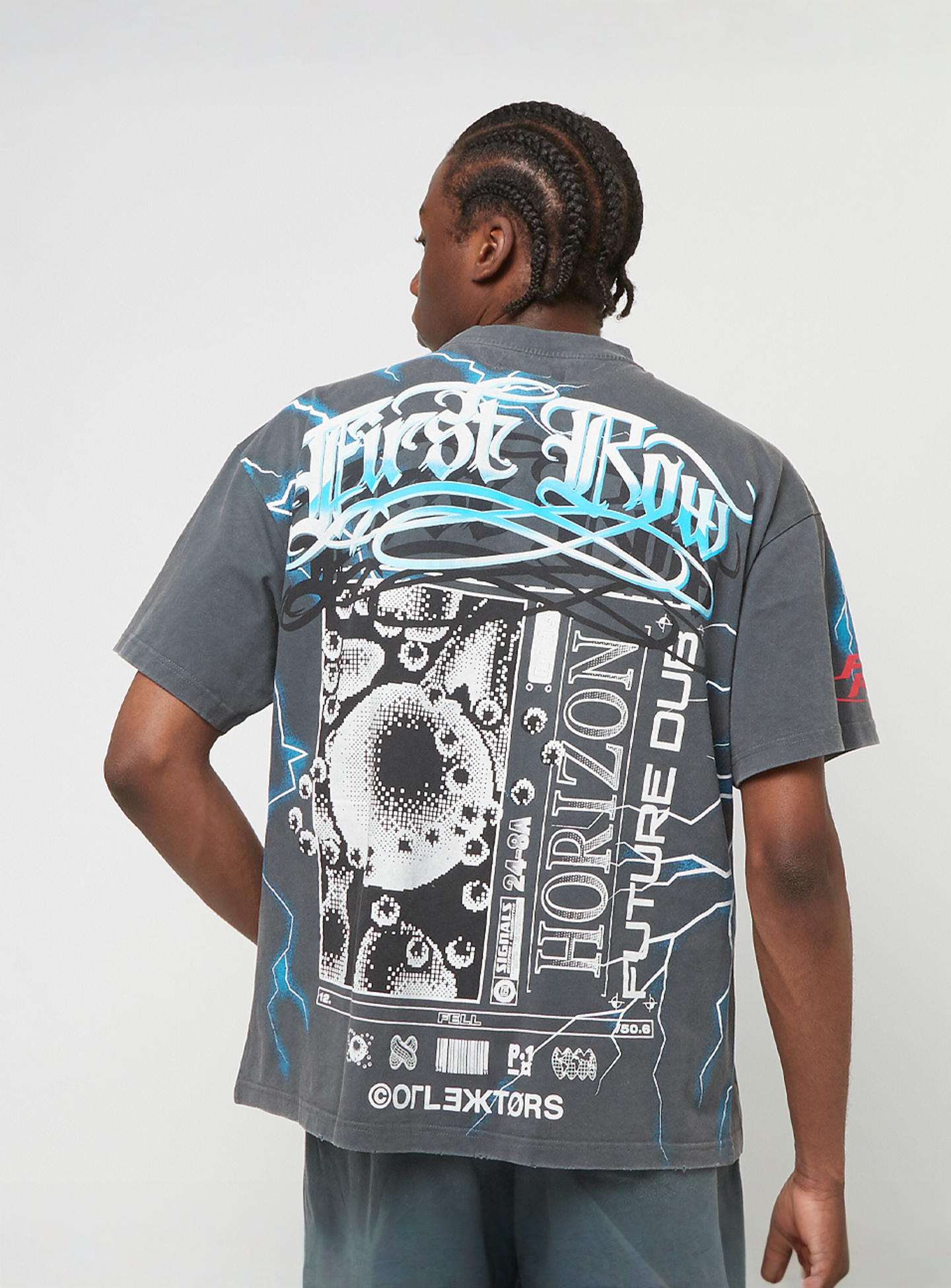 First Row, Premium Tee W/Rhinestone, grey, Image 2 of 6