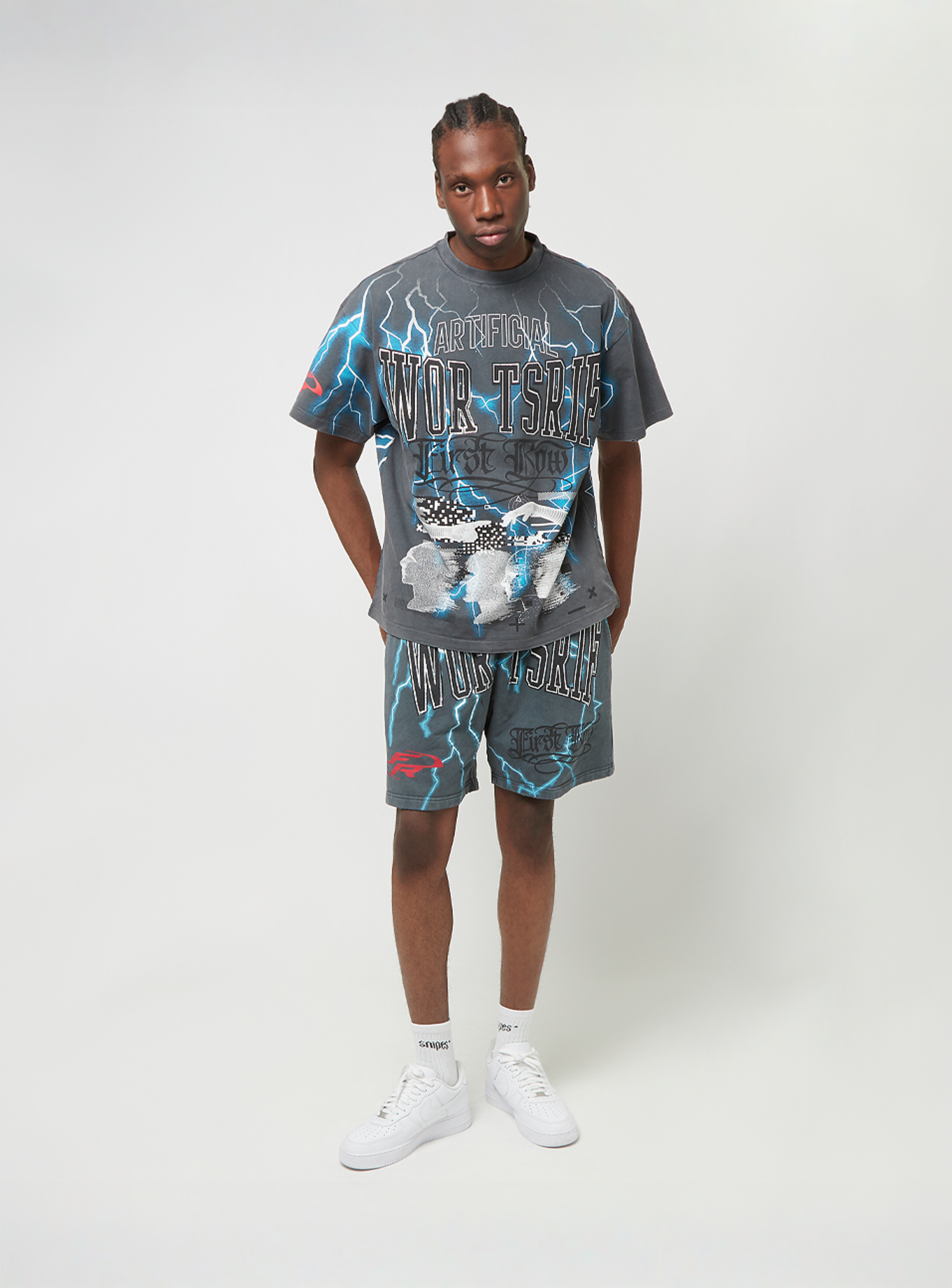 First Row, Premium Tee W/Rhinestone, grey, Image 6 of 6