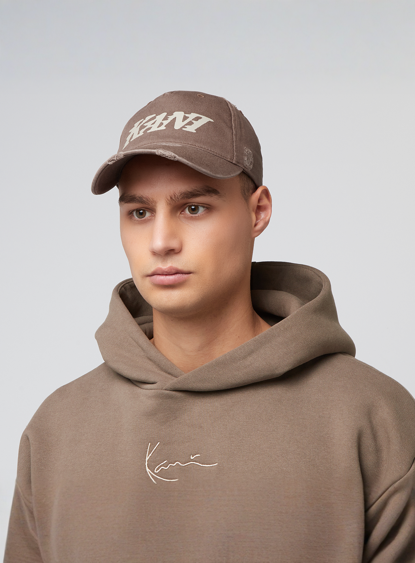 Karl Kani, Vanished Distress Baseball Cap, brown, Image 5 of 5