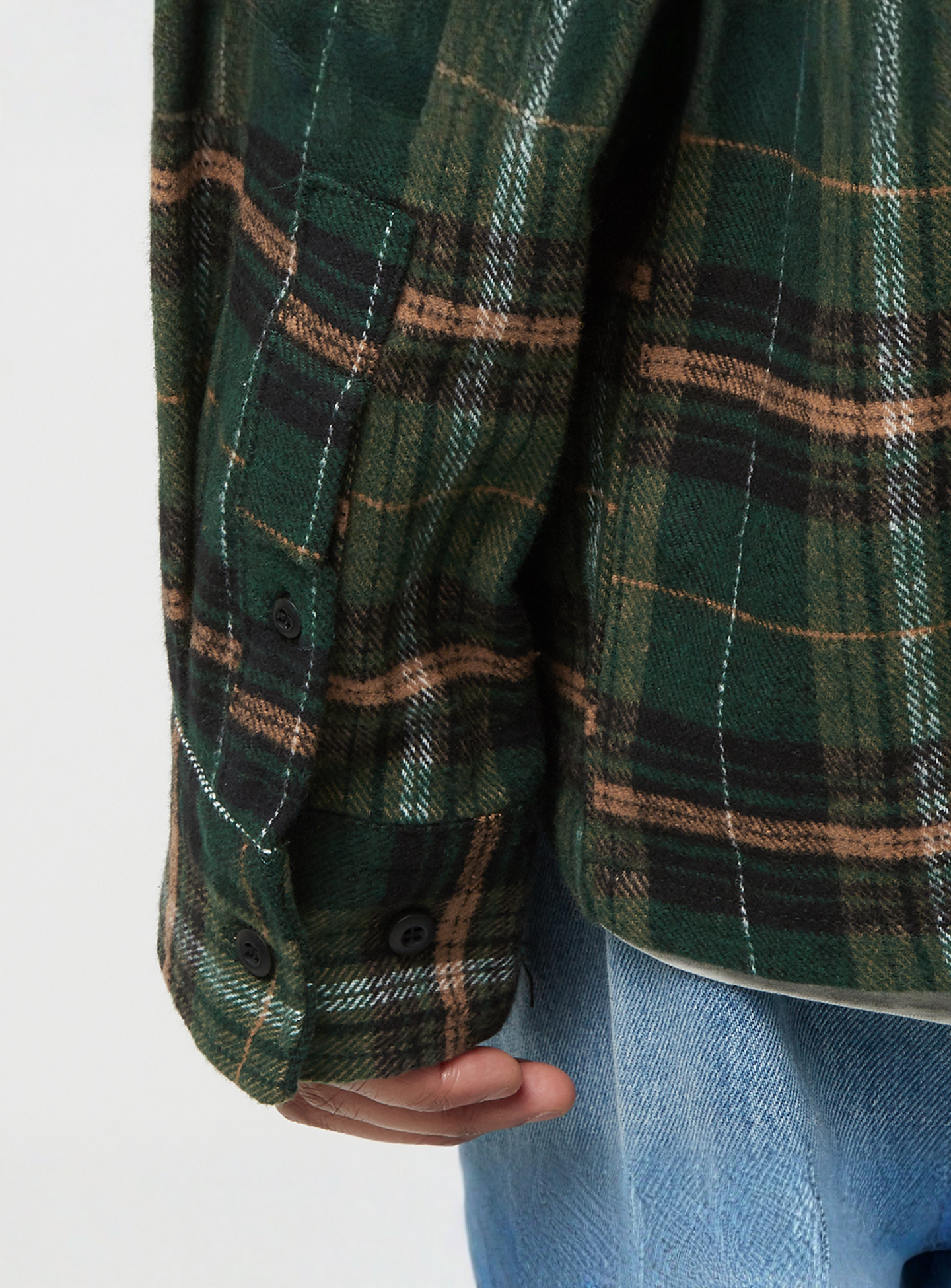 Urban Classics, Boxy Fane Check Shirt, green, Image 4 of 5