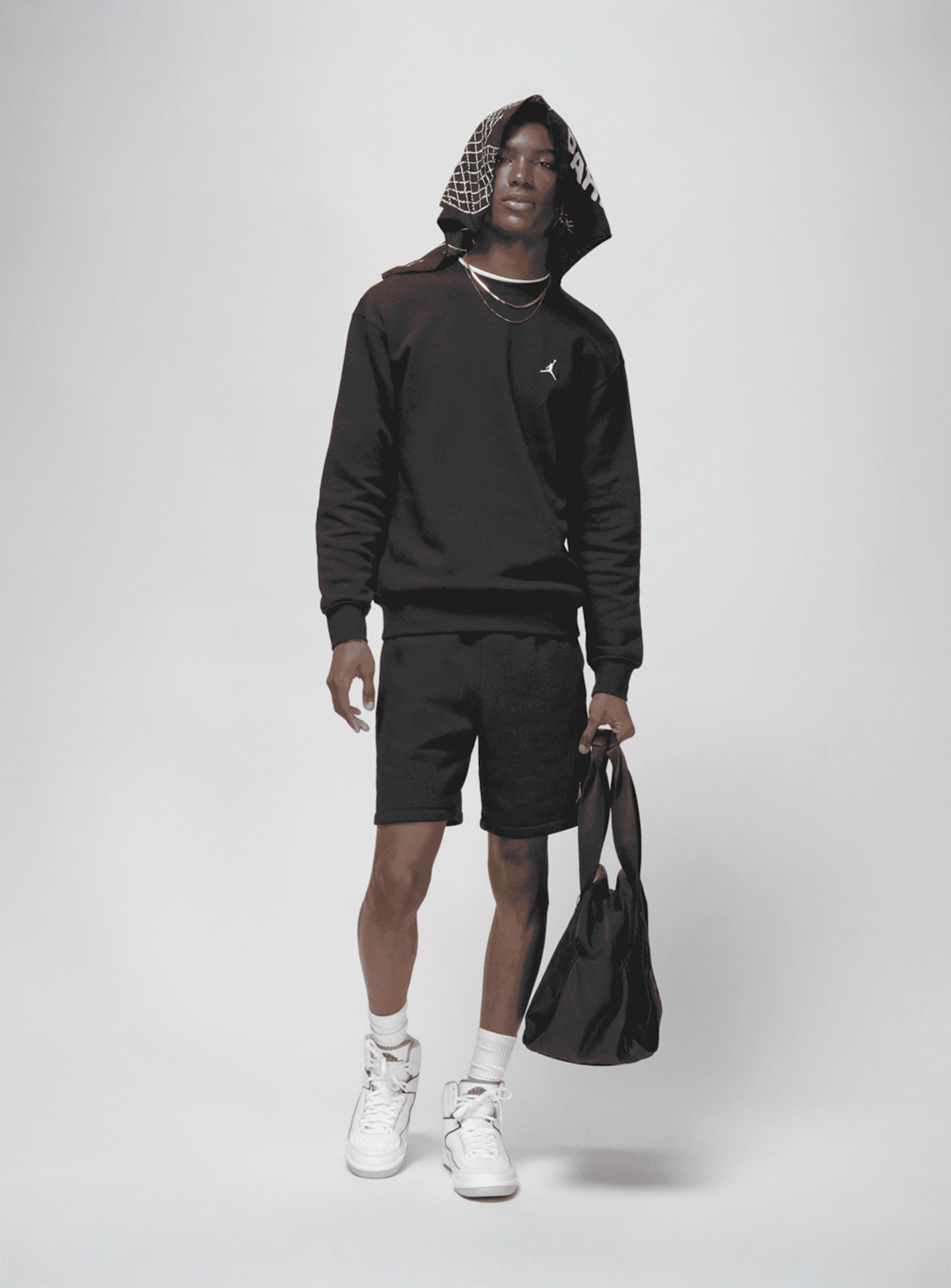 Jordan, Brooklyn Fleece Crewneck, black, Image 4 of 4